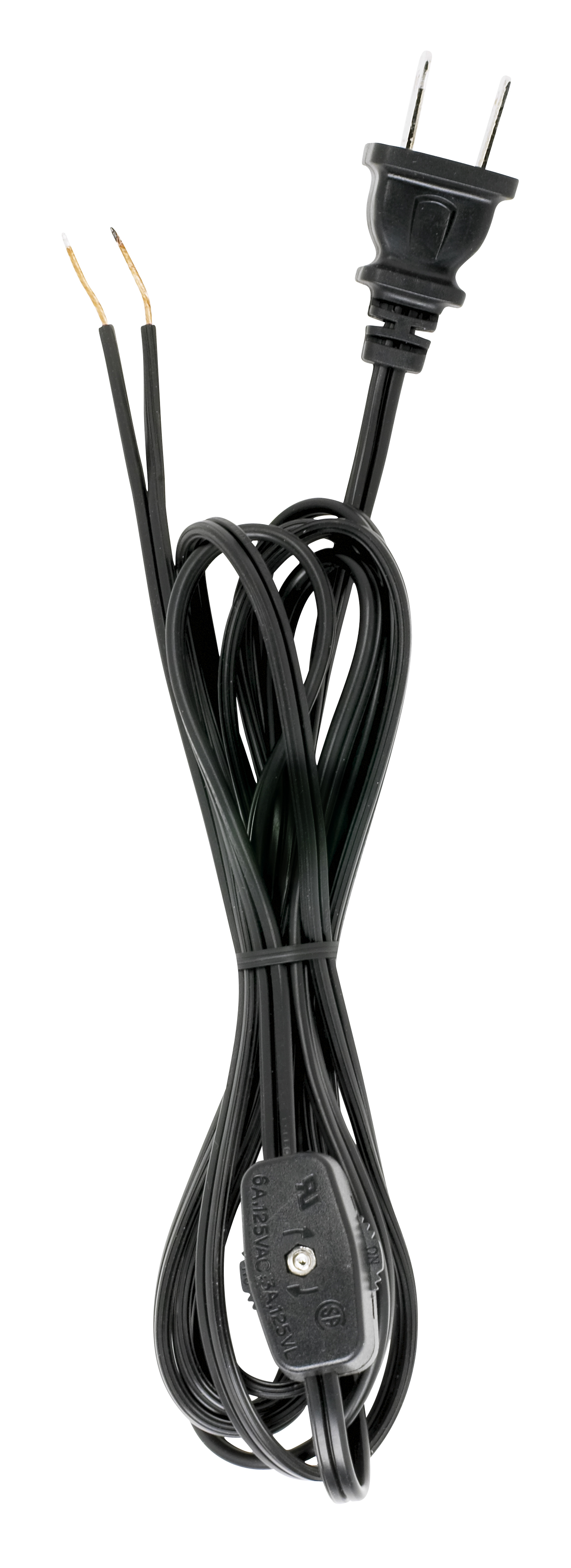 8' BLACK CORD SET W SWITCH SPT - 90-1583