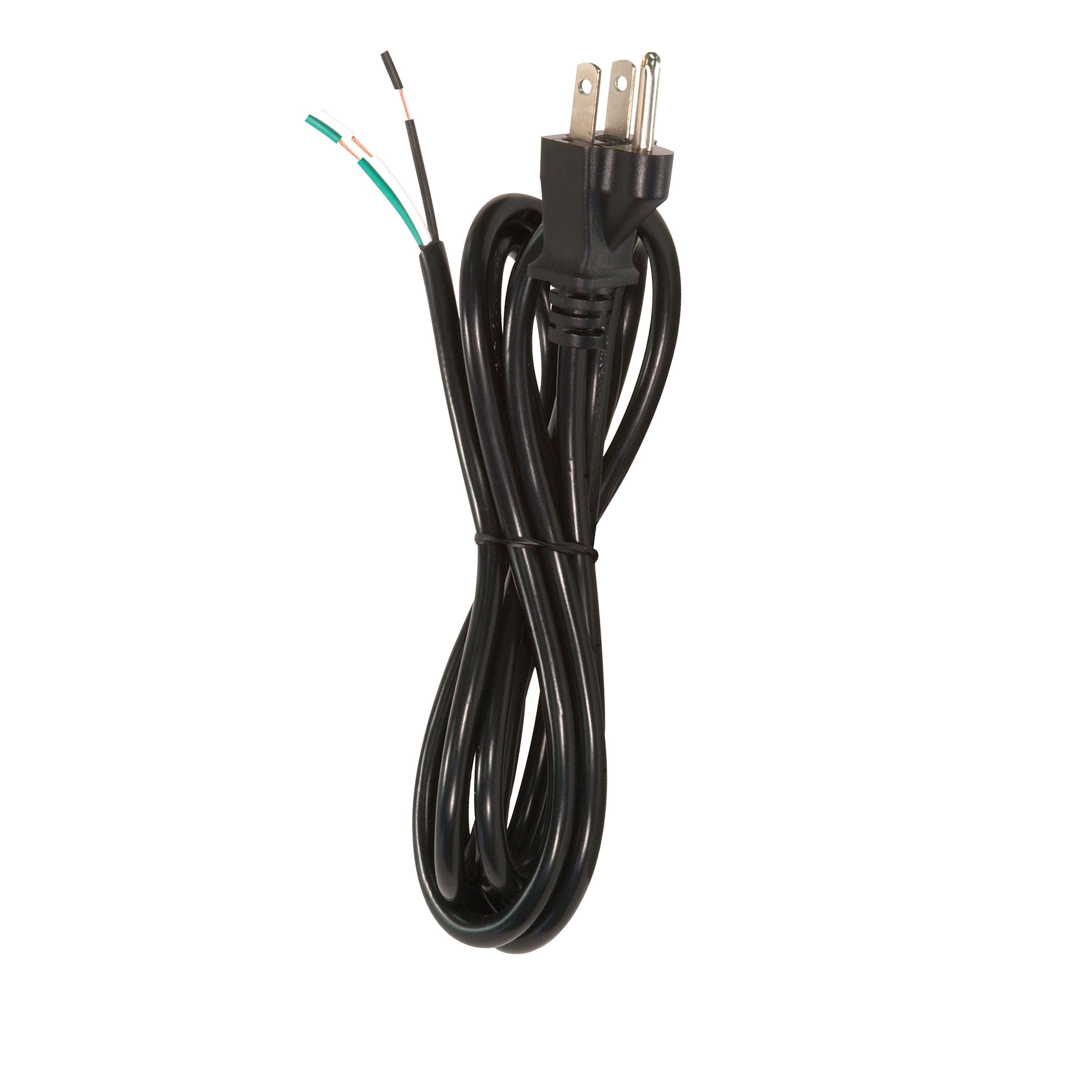 8 FT BLK 18/3 SVT CORD SET W/P - 90-2085