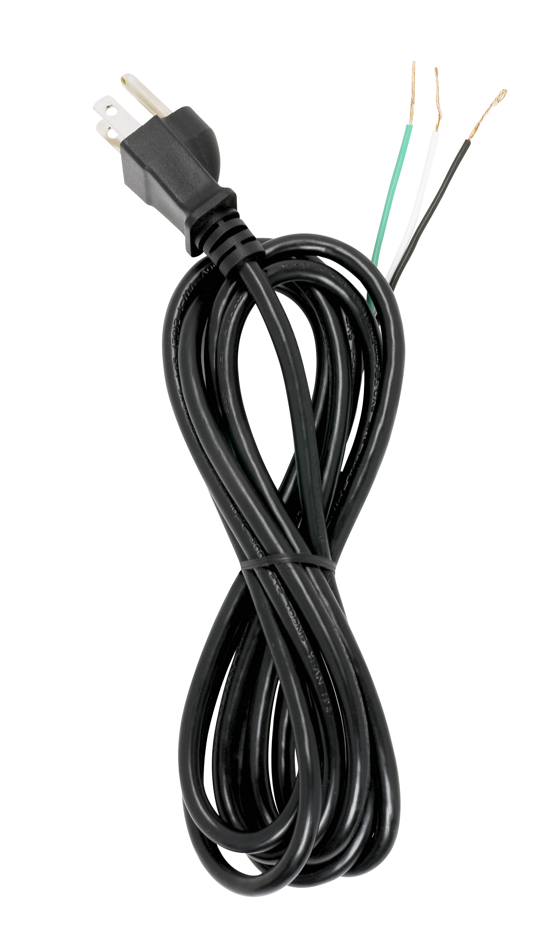 8 FT BLK 18/3 SVT CORD SET W/P - 90-2085