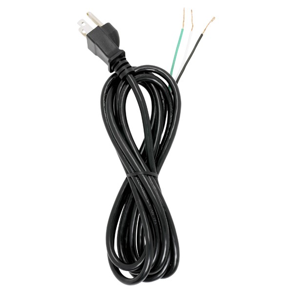 8 FT BLK 18/3 SVT CORD SET W/P - 90-2085