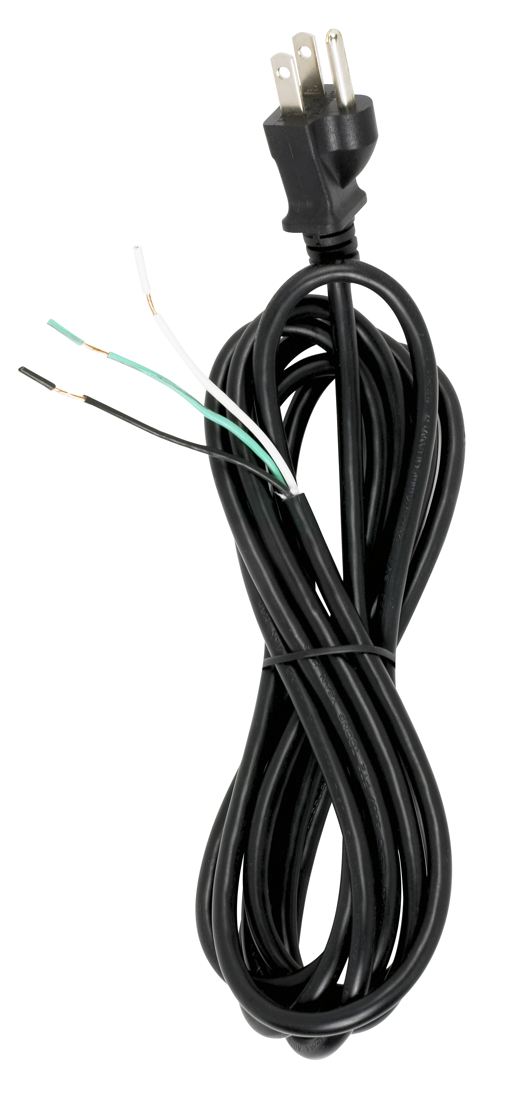 10 FT BLK 18/3 SVT CORD SET W/ - 90-2086