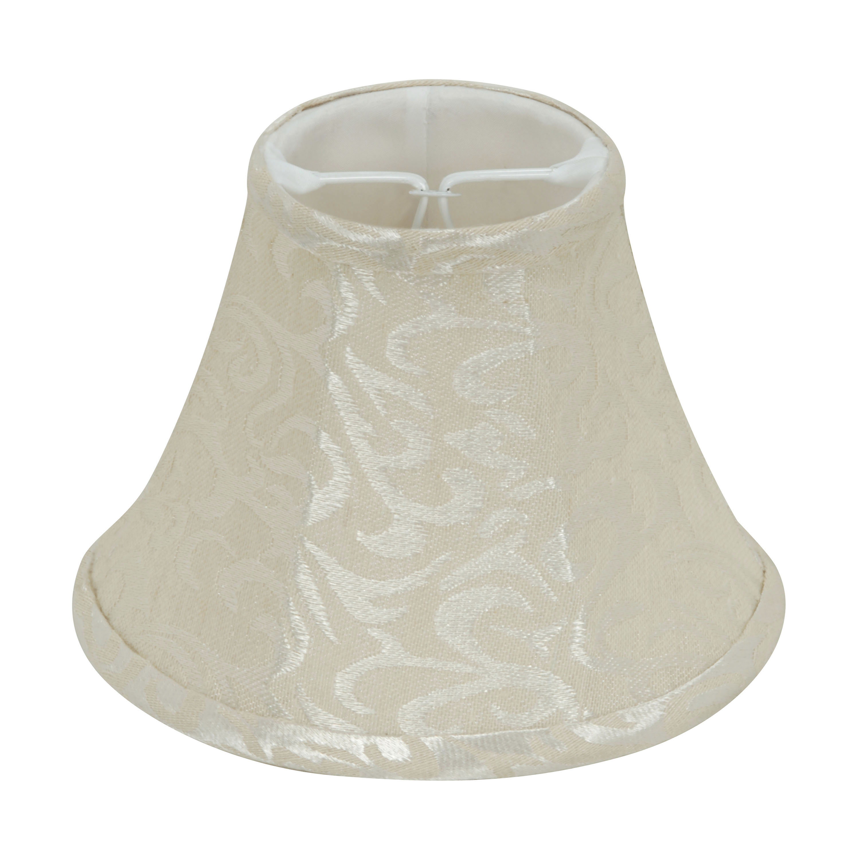 CREAM LEAF LINEN CLIP ON SHADE - 90-2488