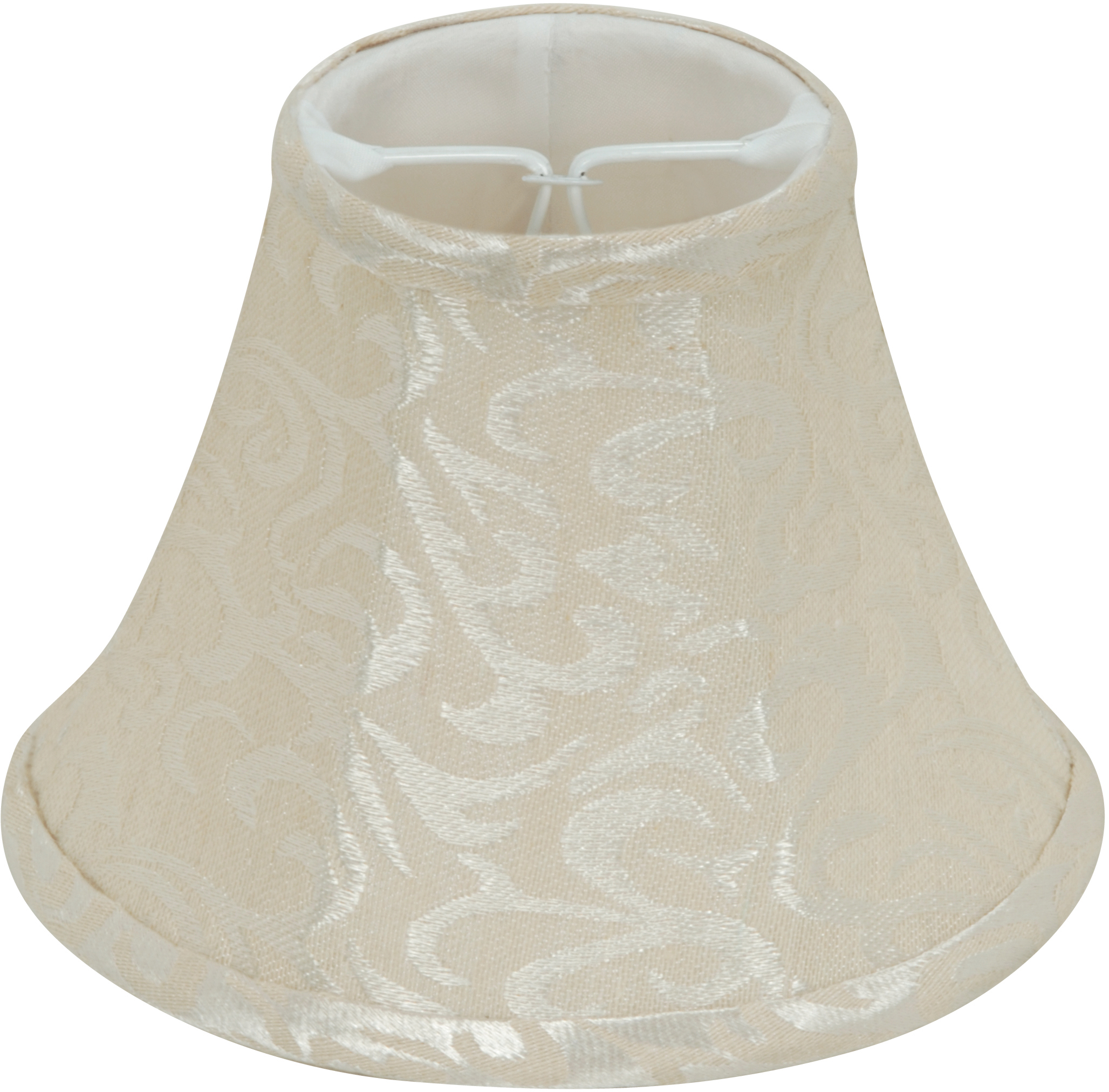 CREAM LEAF LINEN CLIP ON SHADE - 90-2488