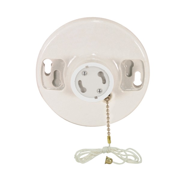 GU24 PULL CHAIN PORC. CEILING - 90-2581