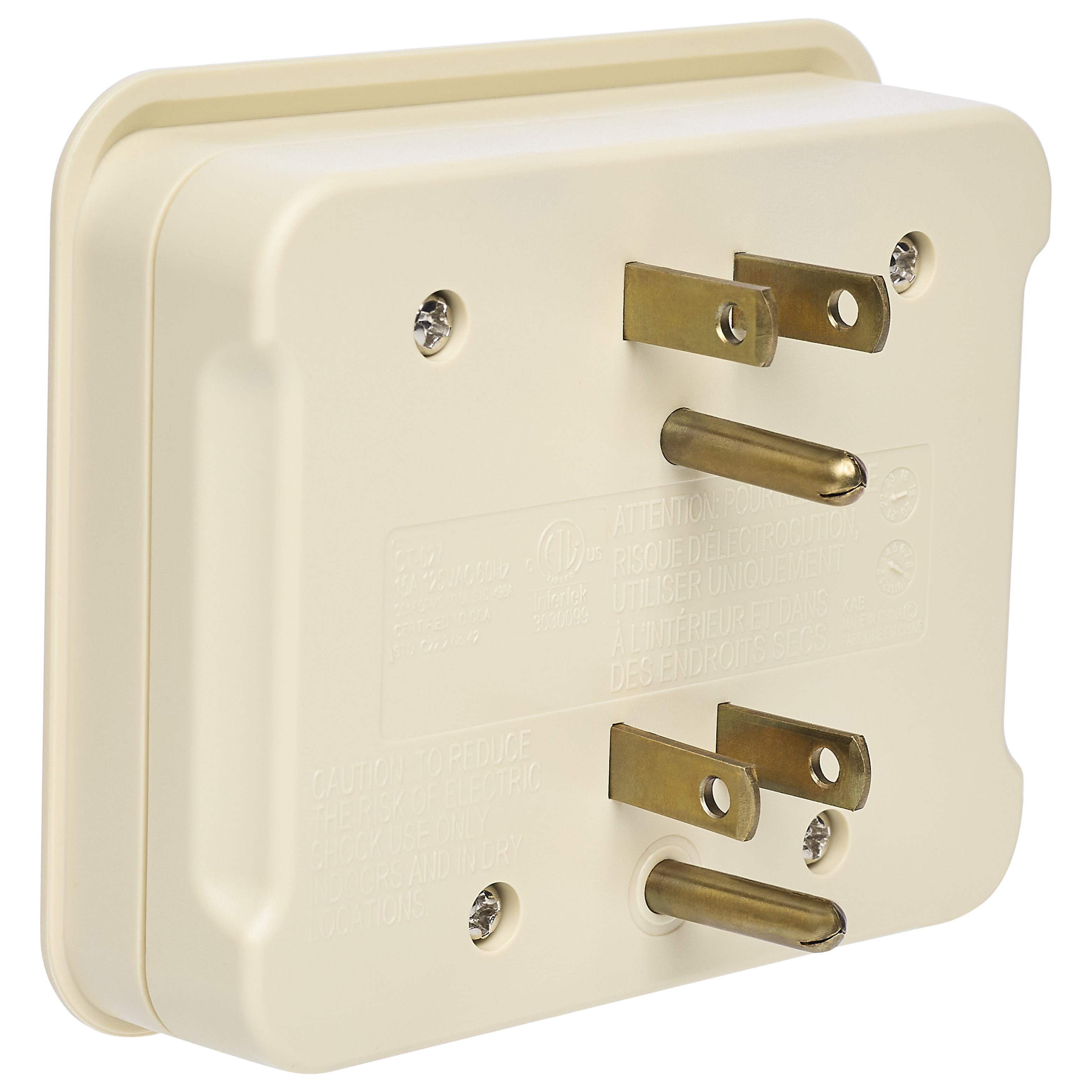IVORY 6 OUTLETS GRD ADAPTER - 90-2630