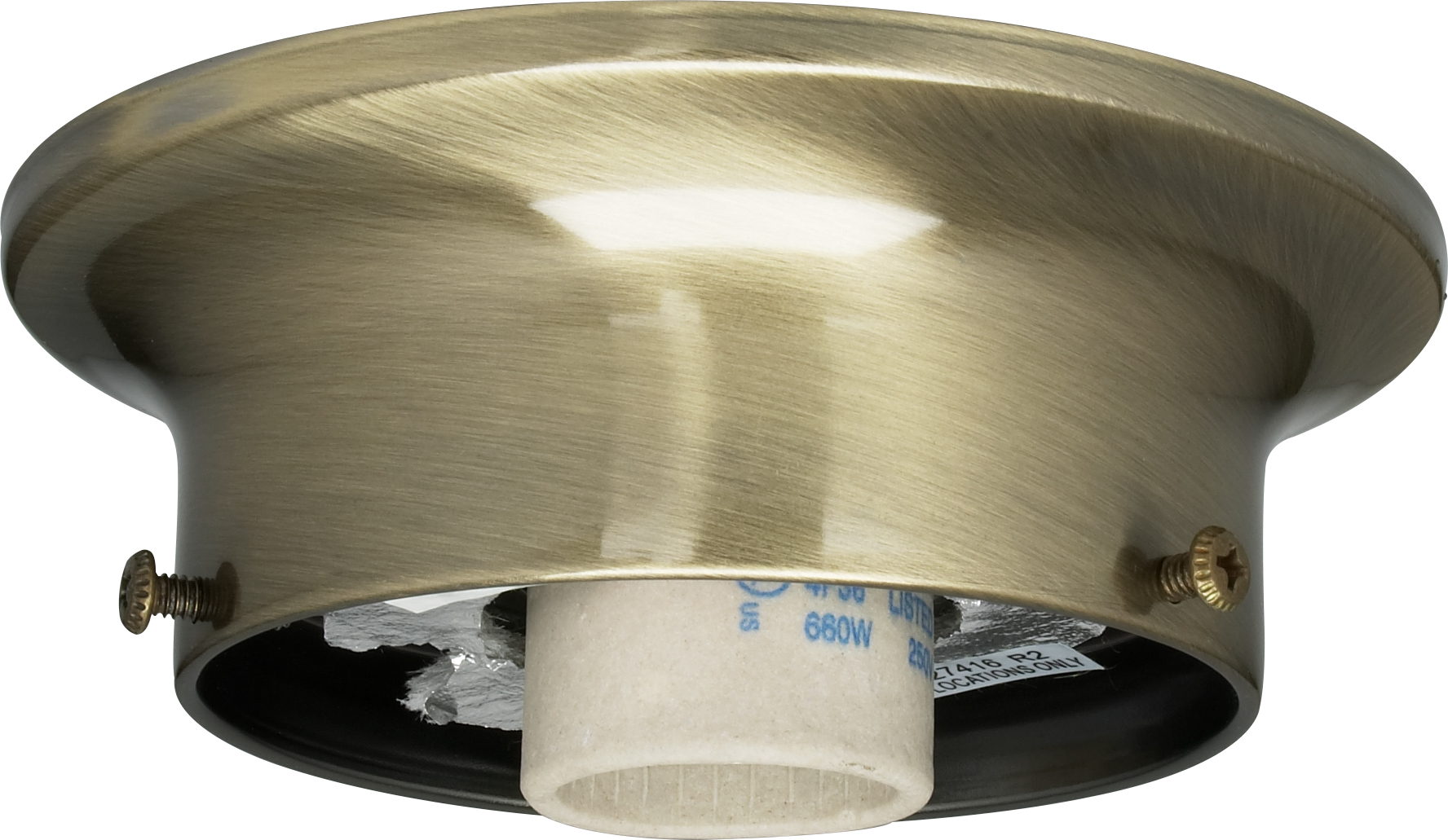 3 1/4" ANT BRASS WIRED HOLDER - 90-330