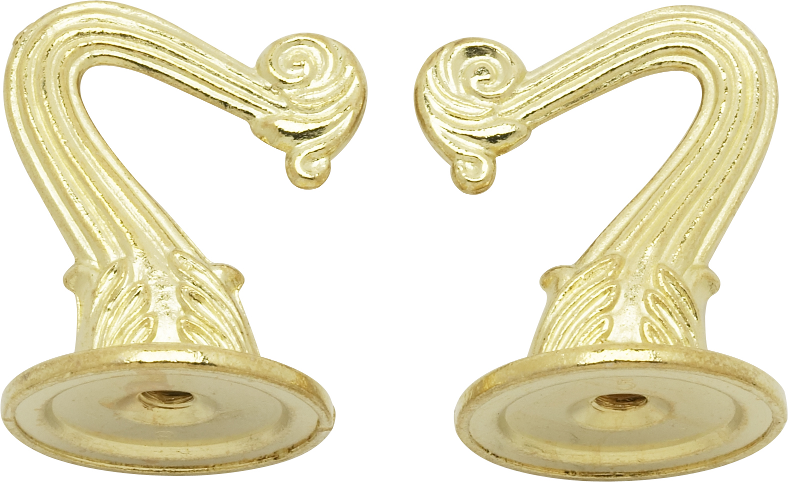 2 BRASS FIN HOOKS & HDWR - 90-450