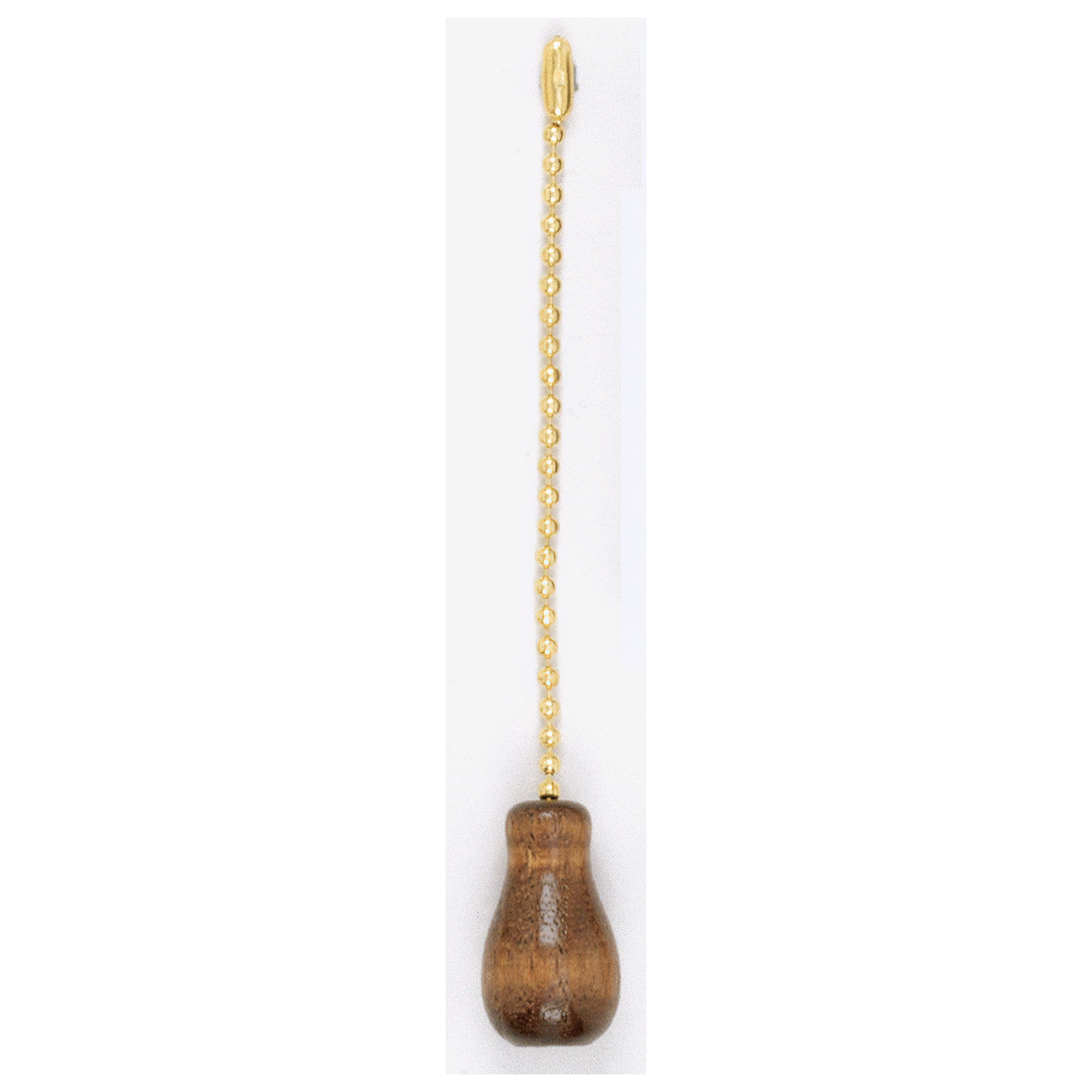 WALNUT FIN WOOD TASSLE W/CHAIN - 90-533