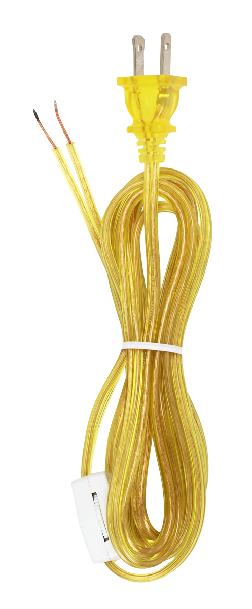 8' CLR GOLD CORD SET W/SWITCH - 90-723