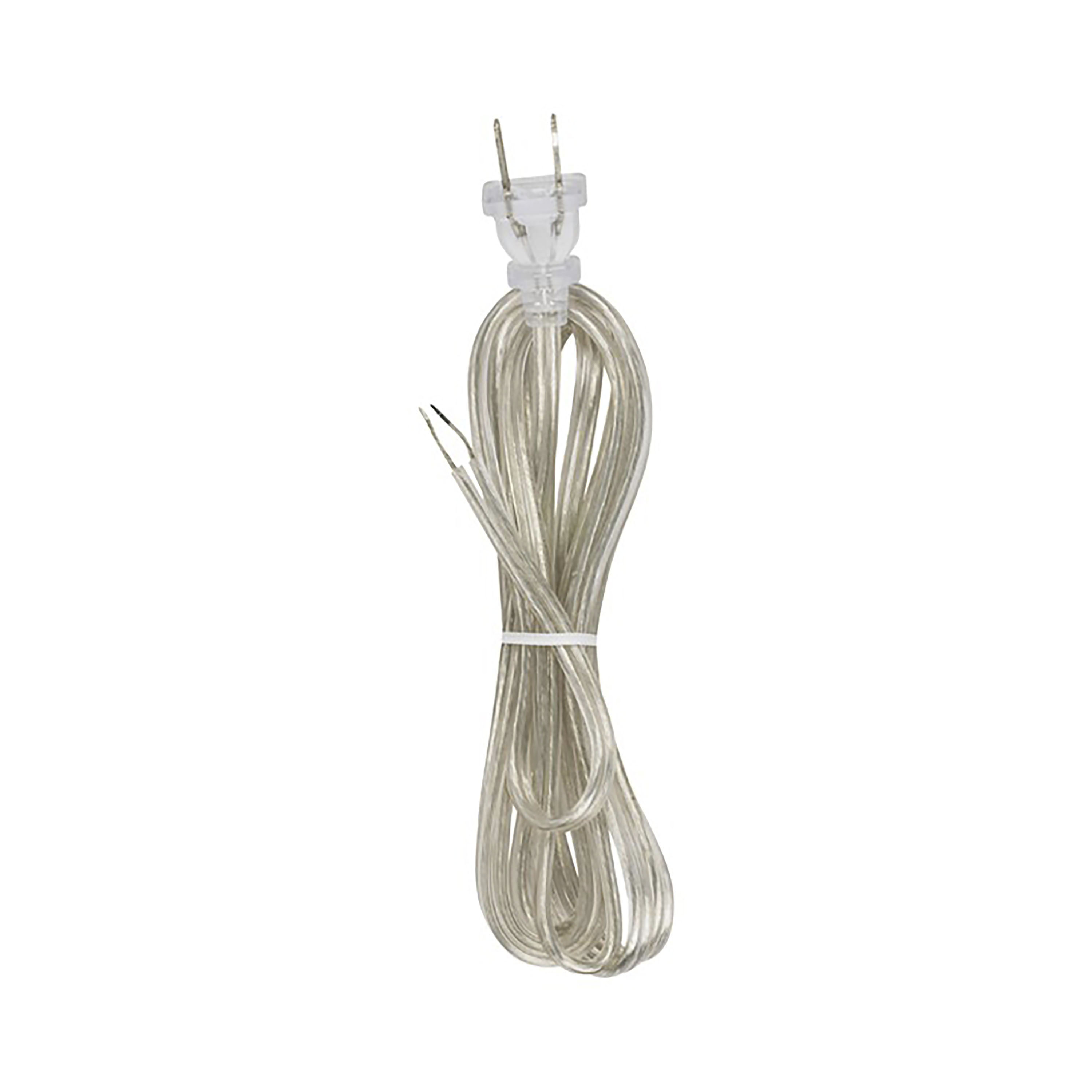 8' CLEAR SILVER CORD SET SPT-2 - 90-967
