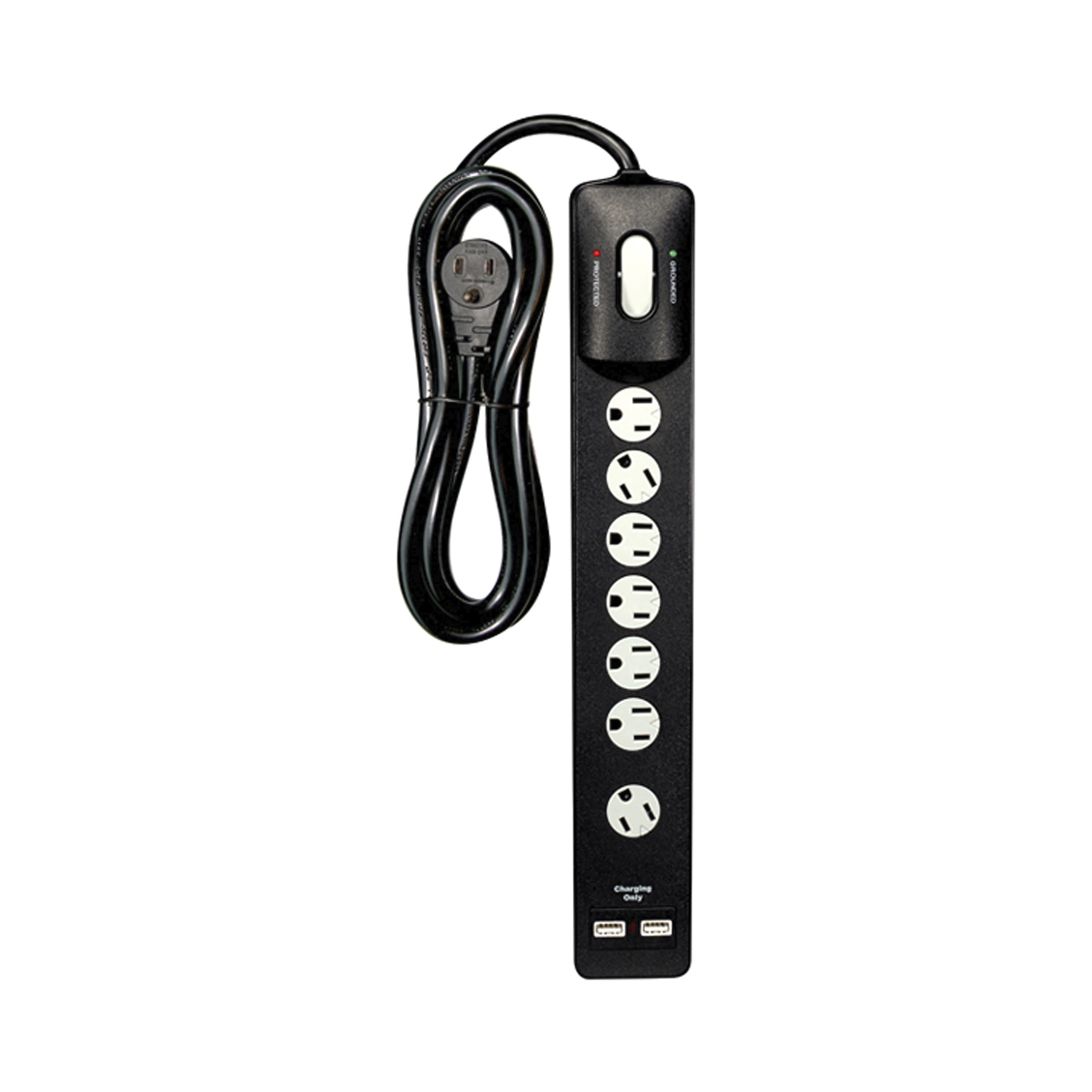 BLACK 7 OUTLET SURGE PROTECTOR - 91-233