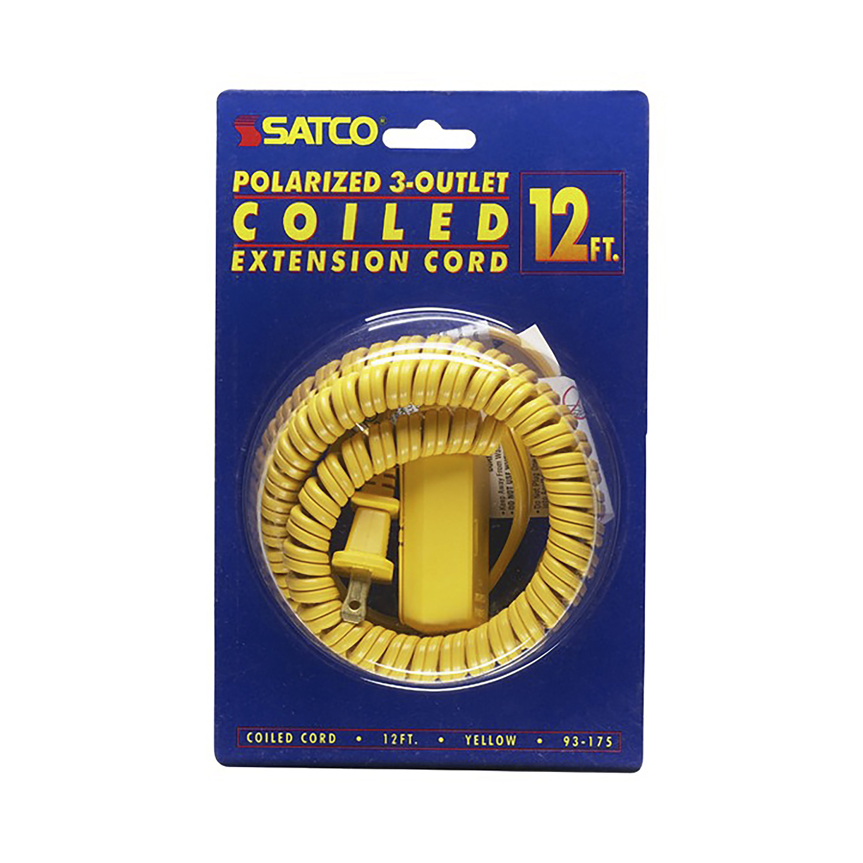 12 FT. YELLOW COILED CORD - 93-175