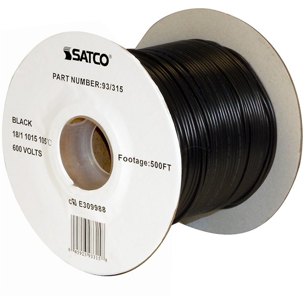 18/3 SJT BLACK 250 FT SPOOL - 93-313
