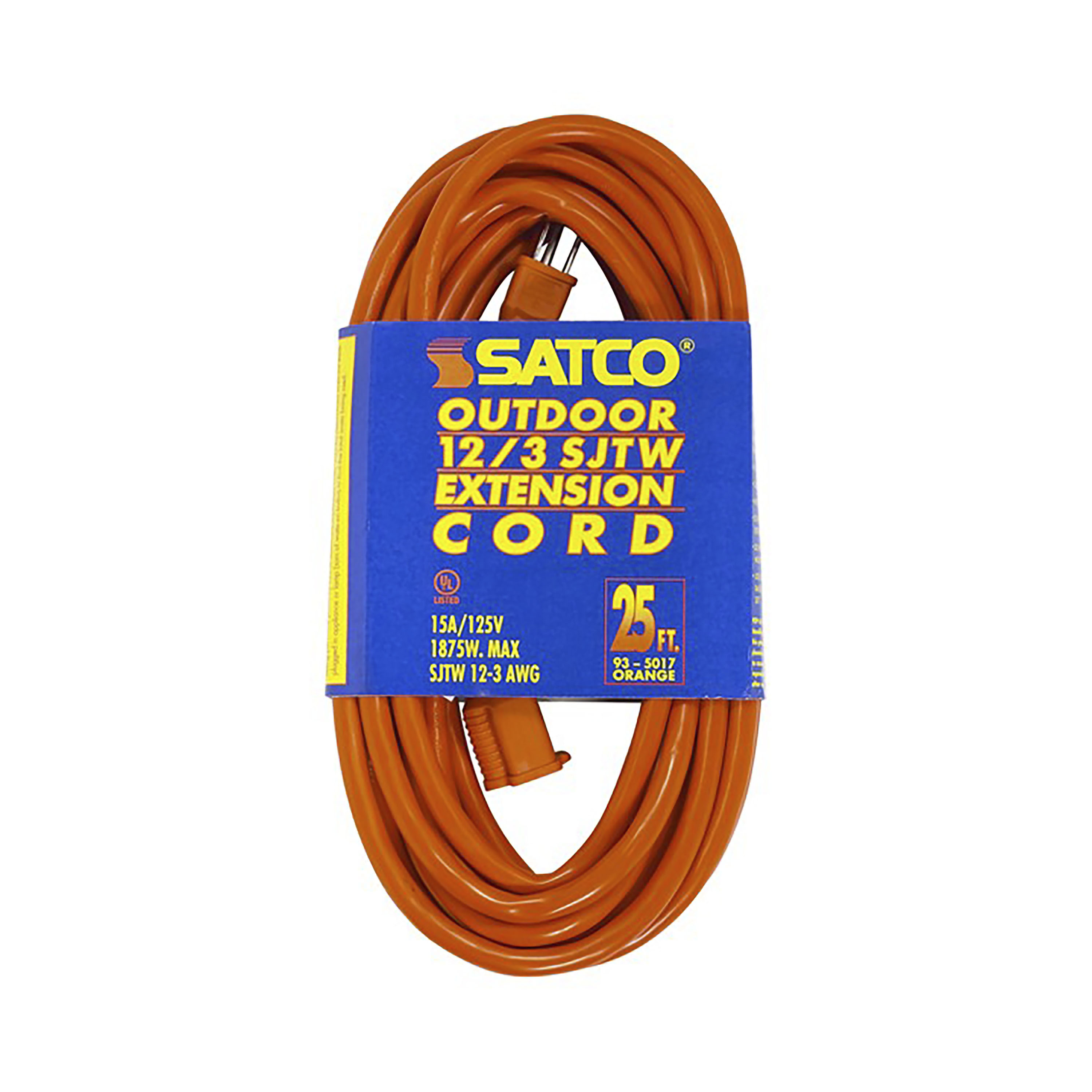 25 FT 12/3 SJTW ORANGE CORD - 93-5017
