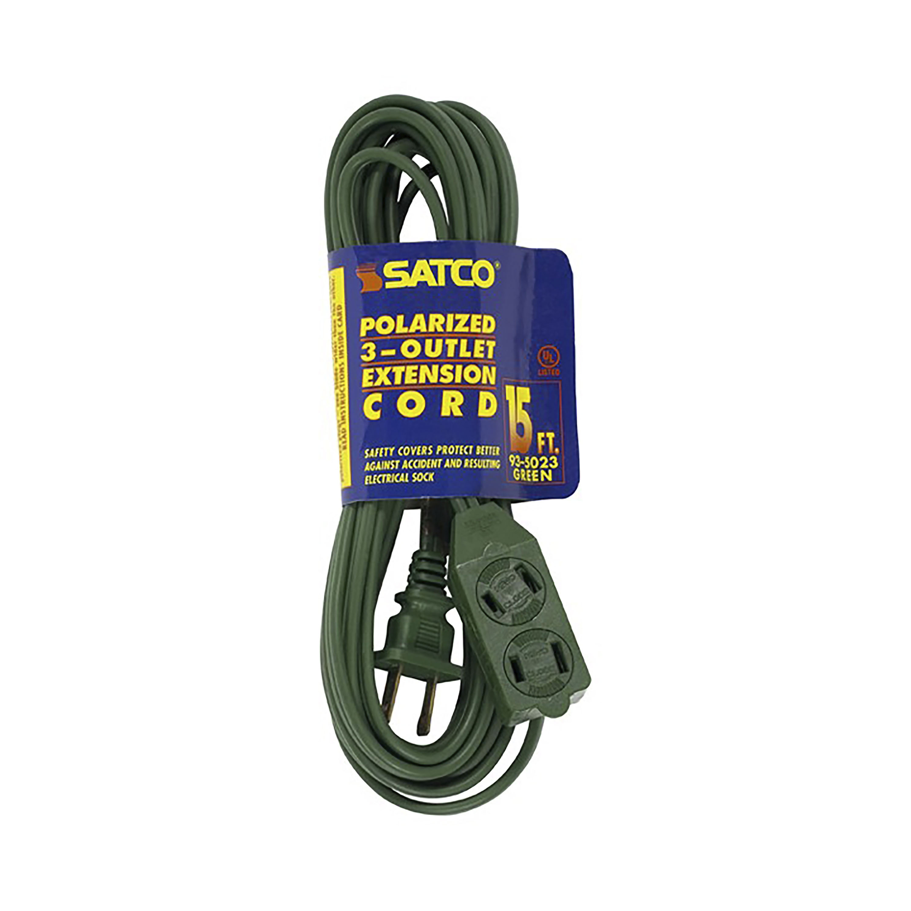 15FT GREEN EXTENSION CORD 16/2 - 93-5023
