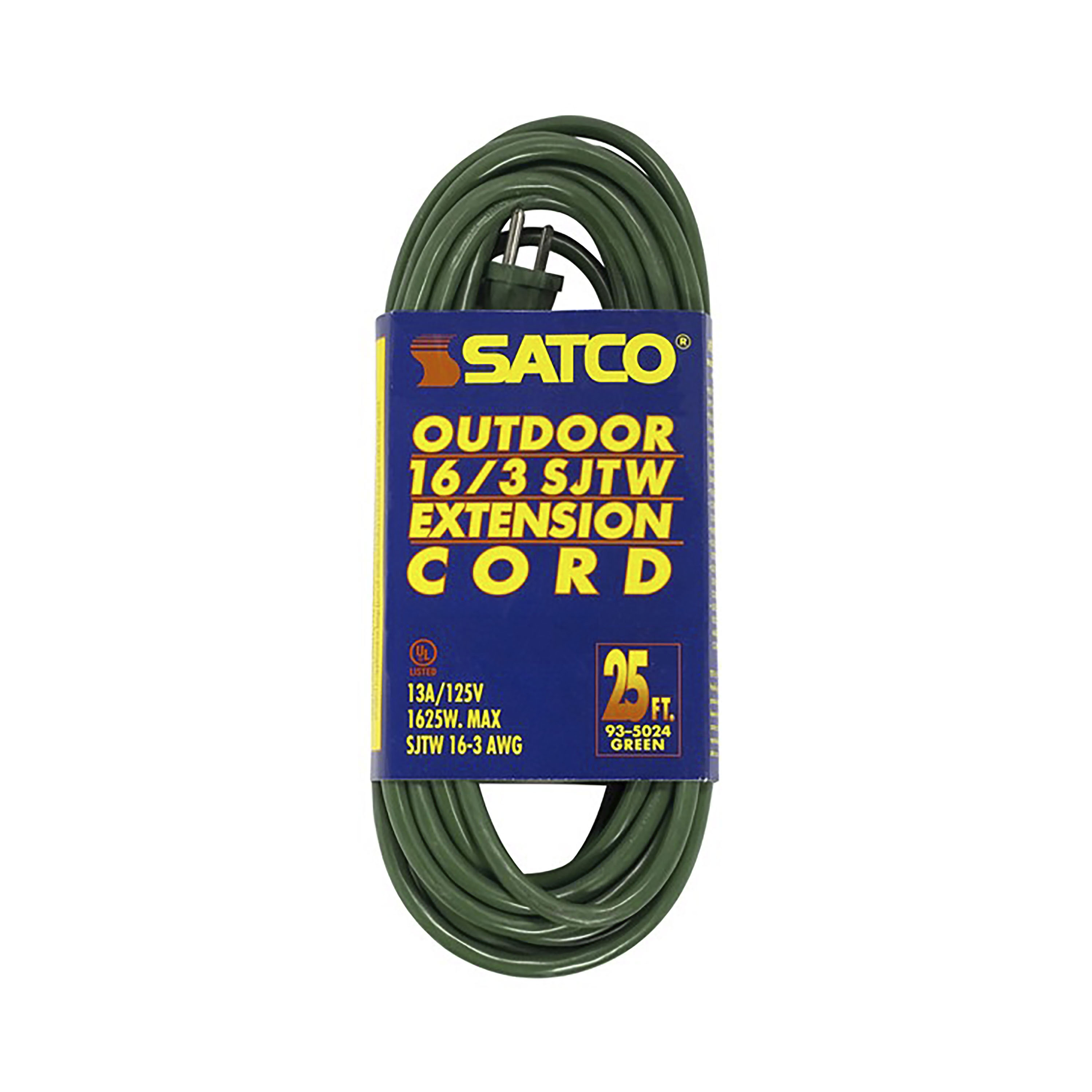 25FT 16/3 SJTW GREEN EXTENSION - 93-5024