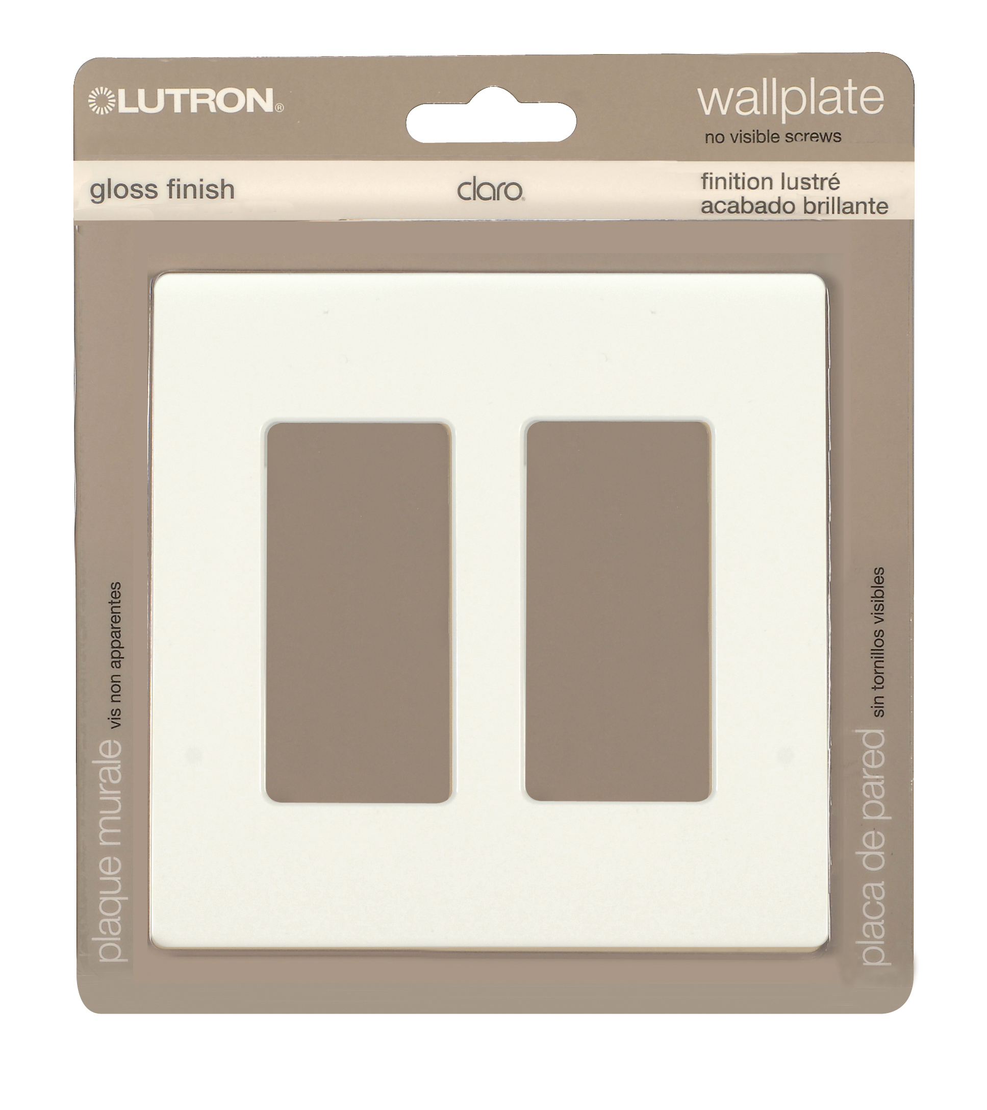 CLARO 2 GANG WALLPLATE WH - 96-221