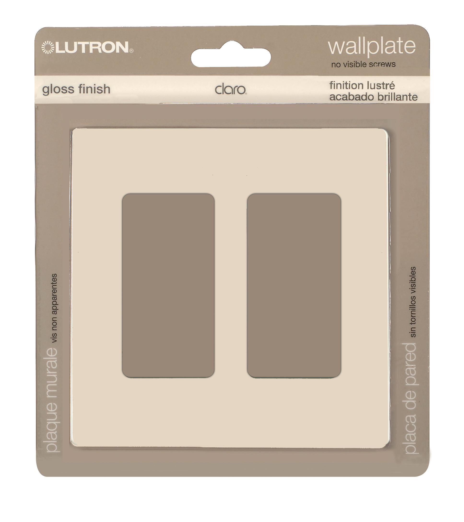 CLARO 2 GANG WALLPLATE AL - 96-223