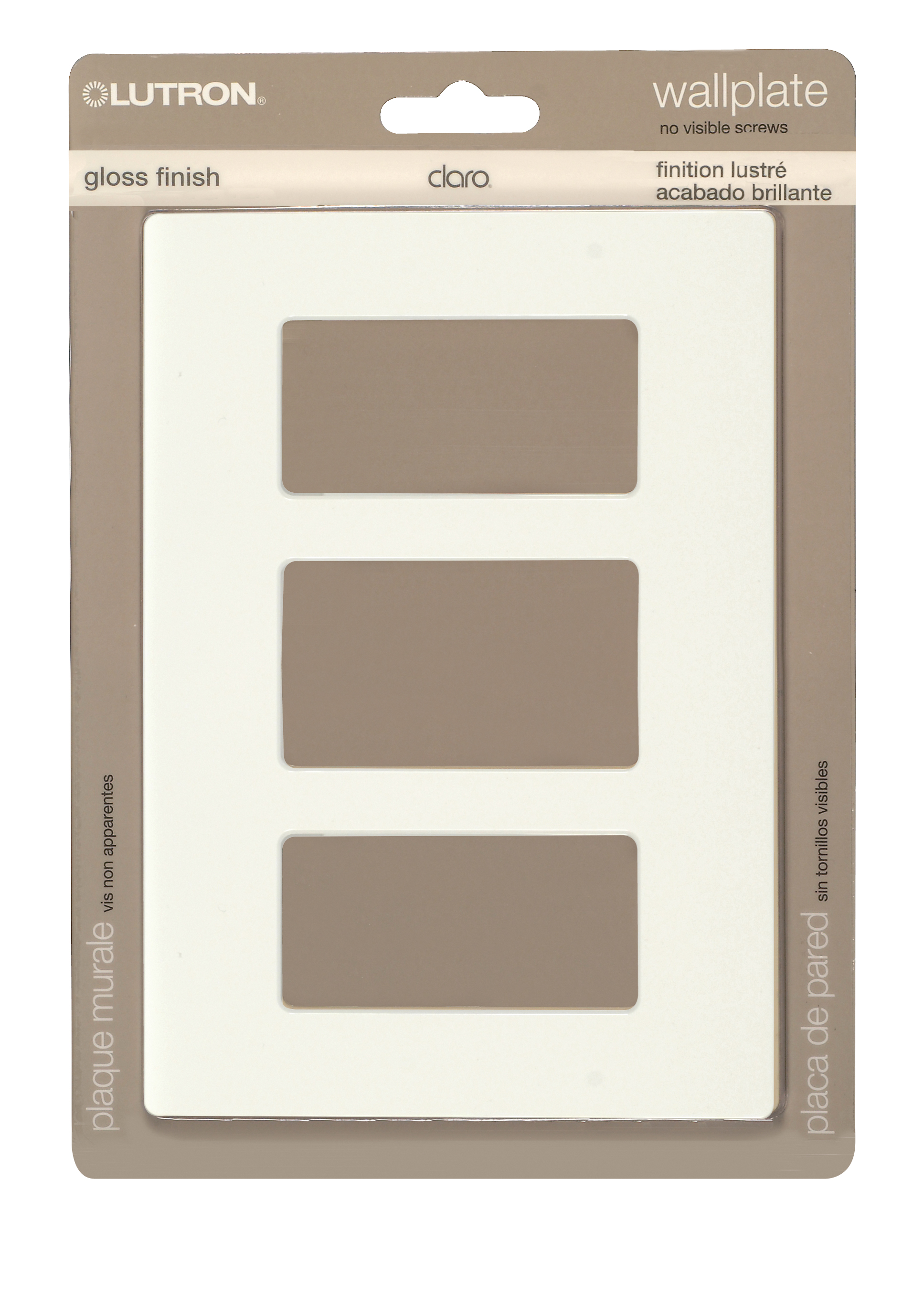 CLARO 3 GANG WALLPLATE WH - 96-321
