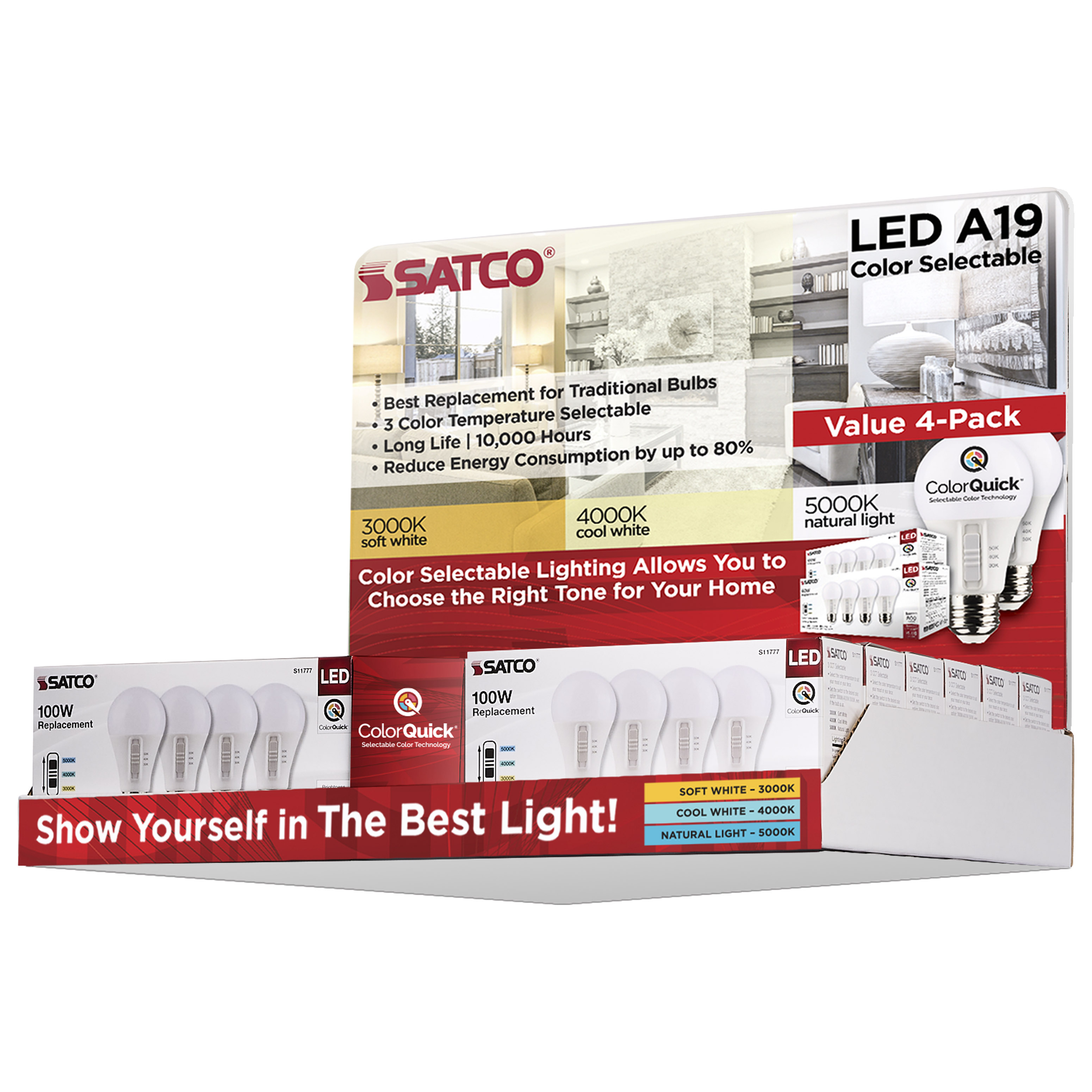 36-4PK S11775 LED A19 - D2114