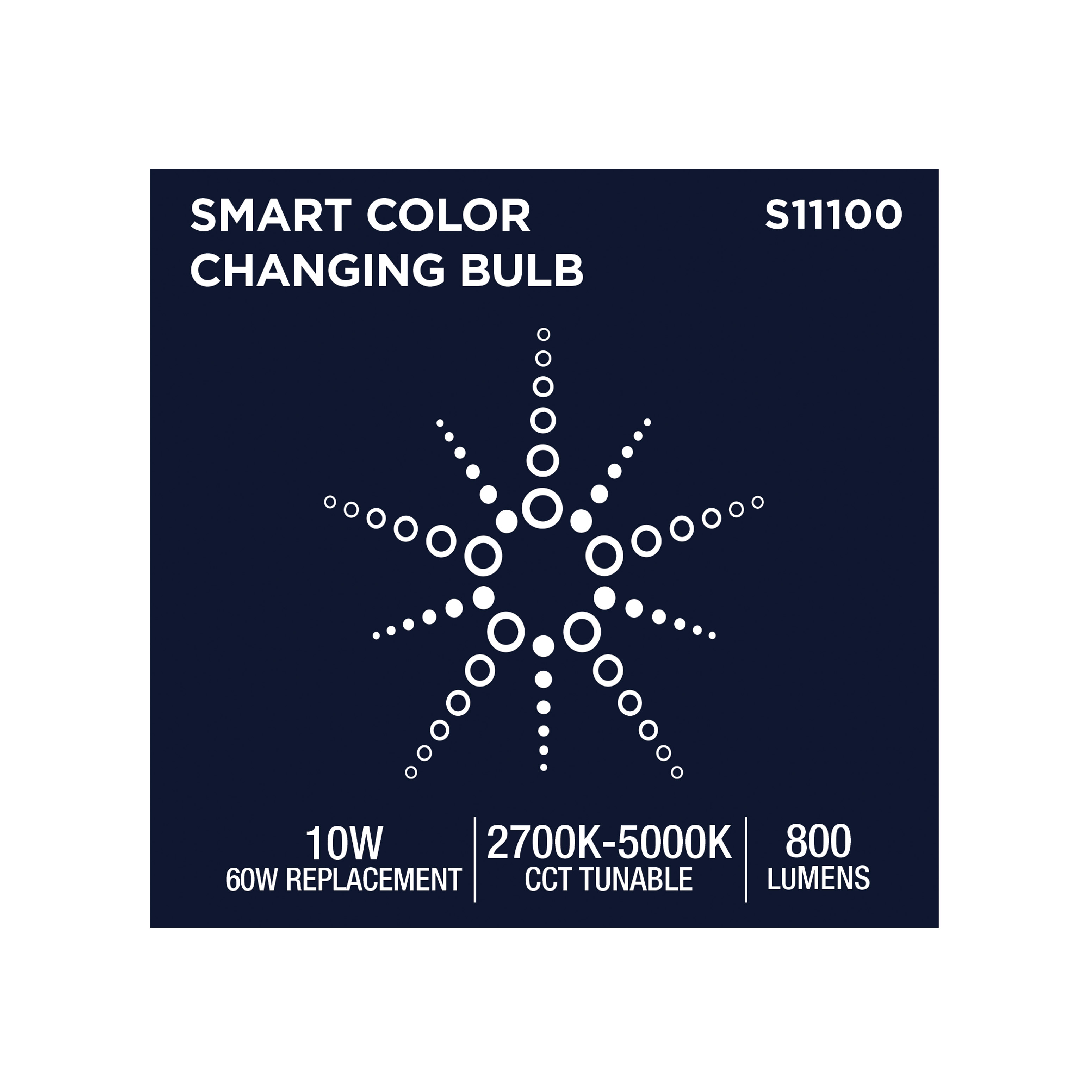 A19/10W/LED/RGBTW/SF - S11100