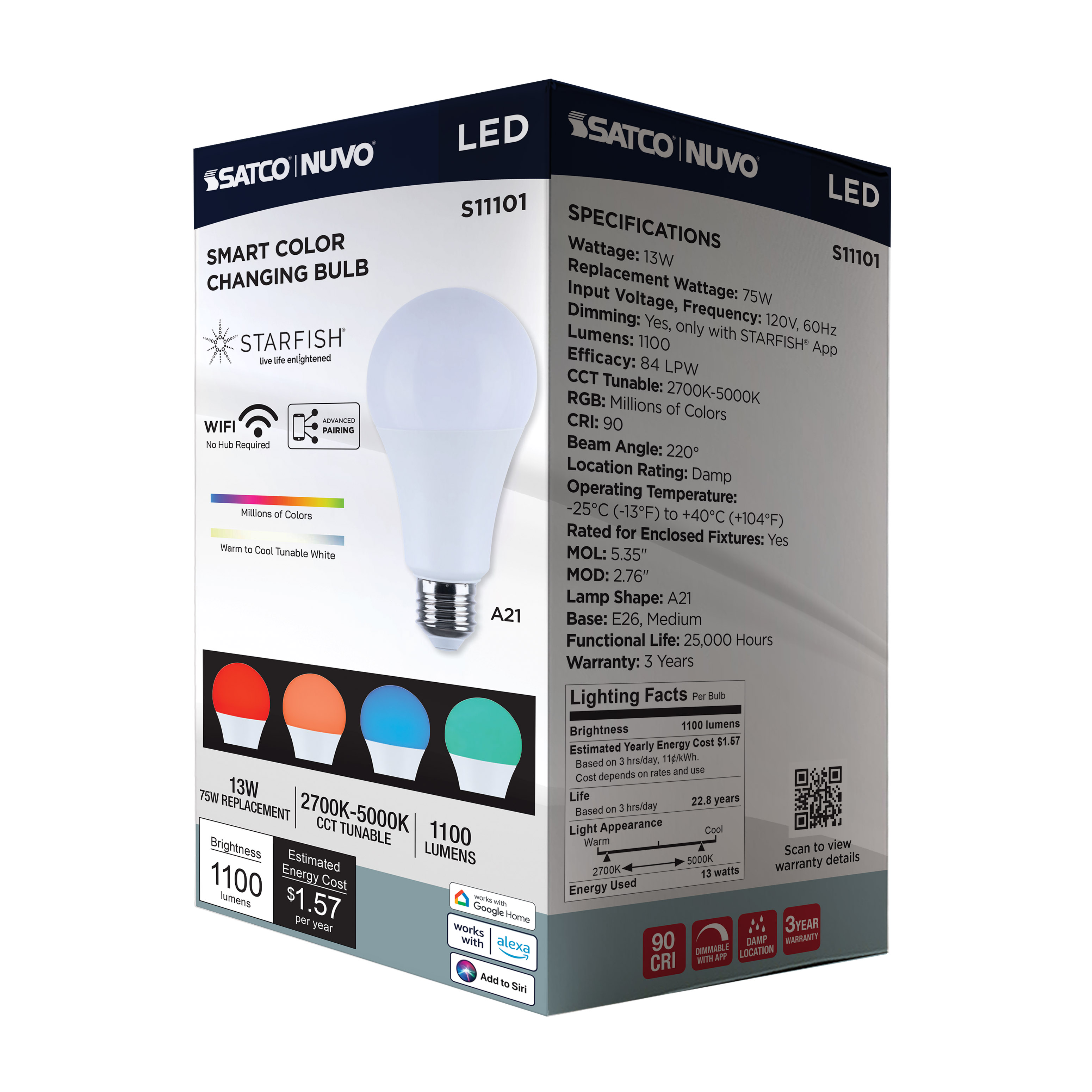 A21/13W/LED/RGBTW/SF - S11101