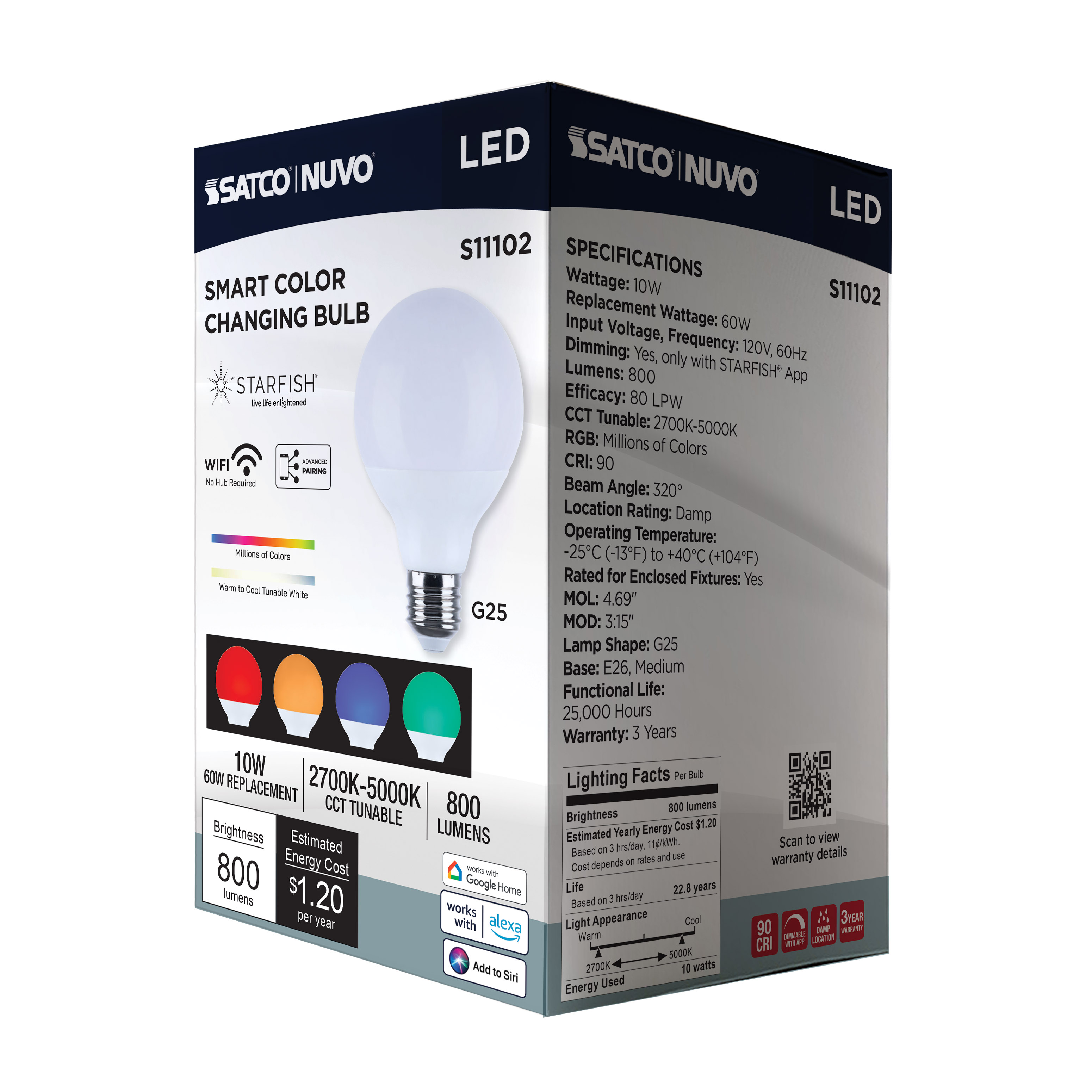 G25/10W/LED/RGBTW/SF - S11102