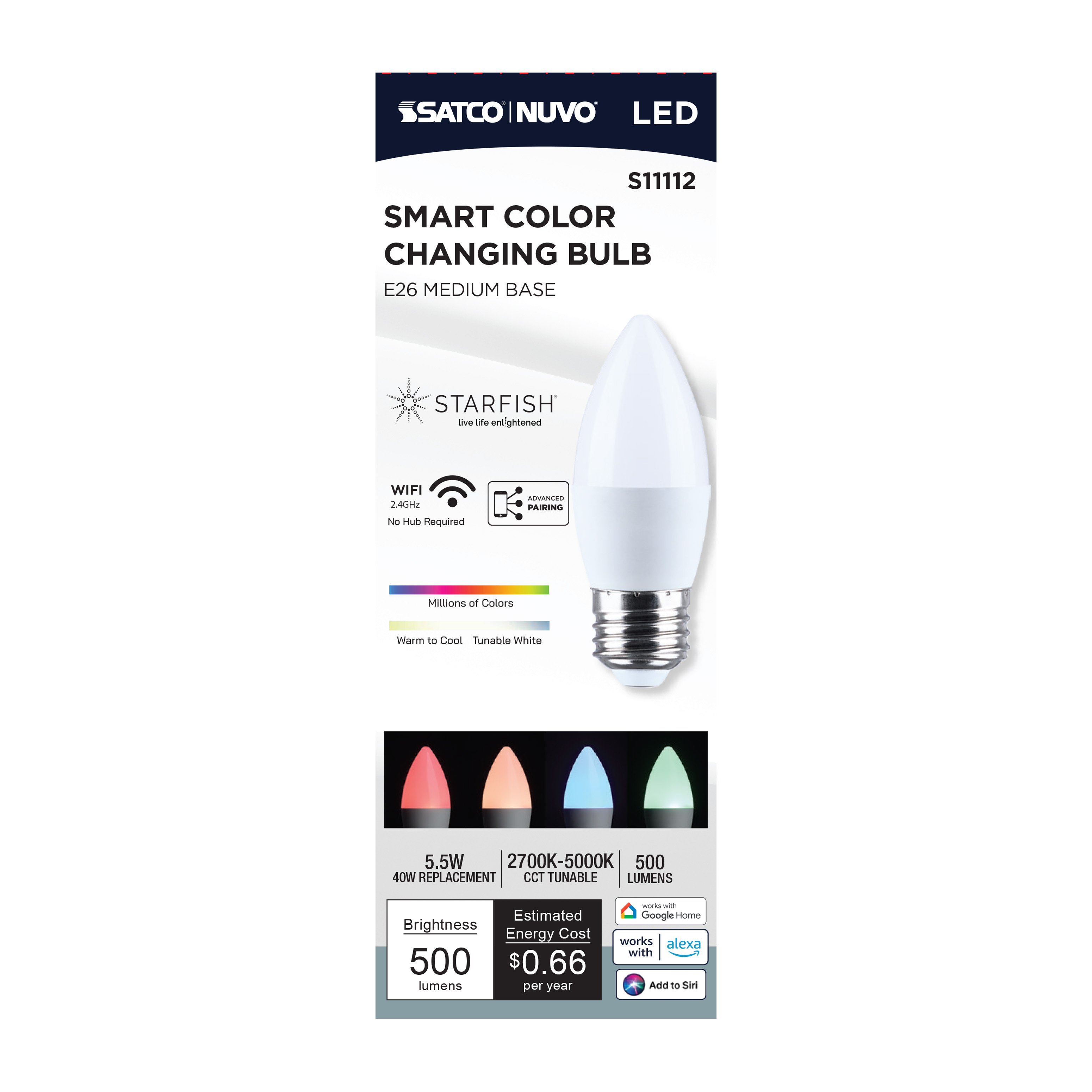 B11/5.5W/LED/RGBTW/SF/26 - S11112