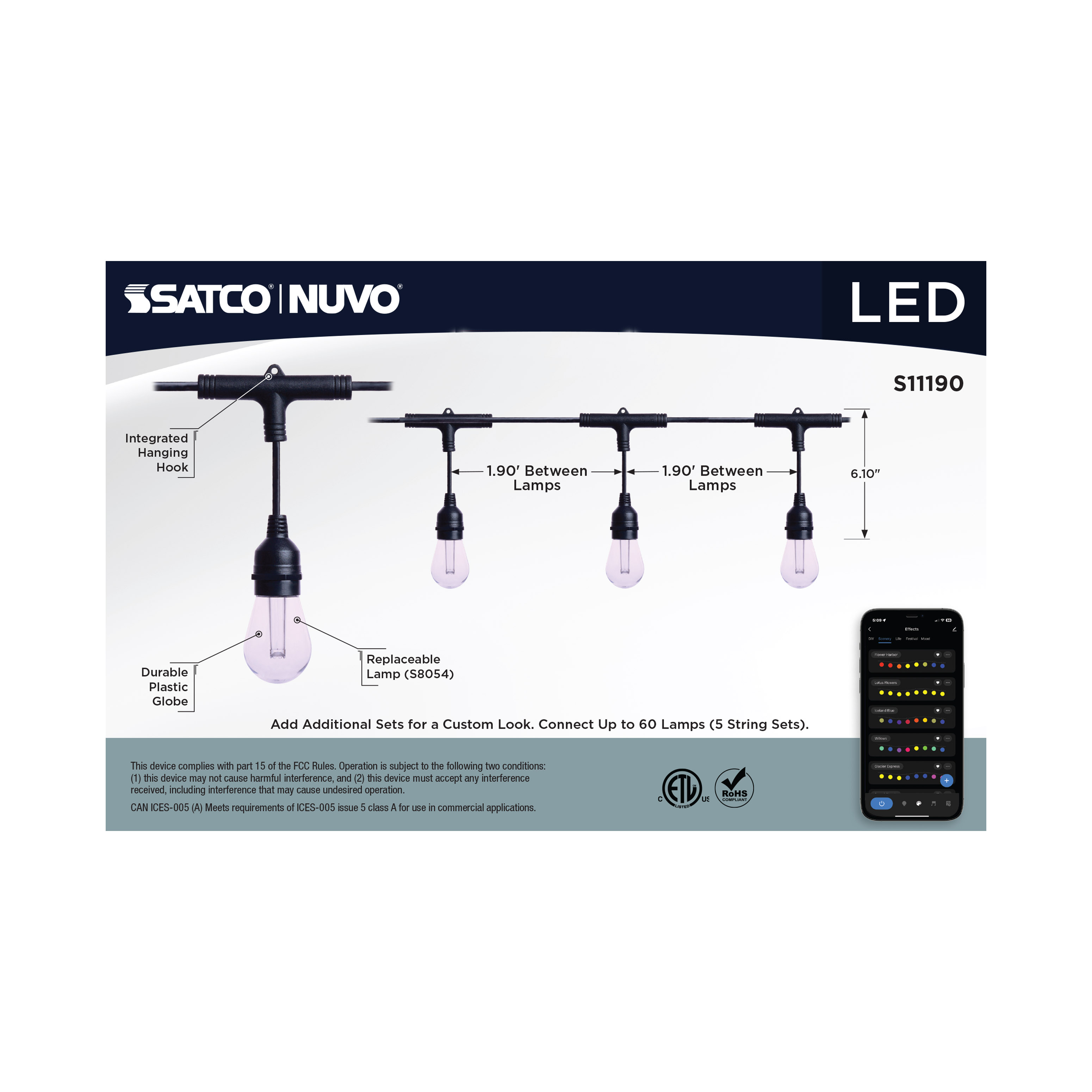 24FT/LED/SL/S14/SF/RGBTW/120V - S11190