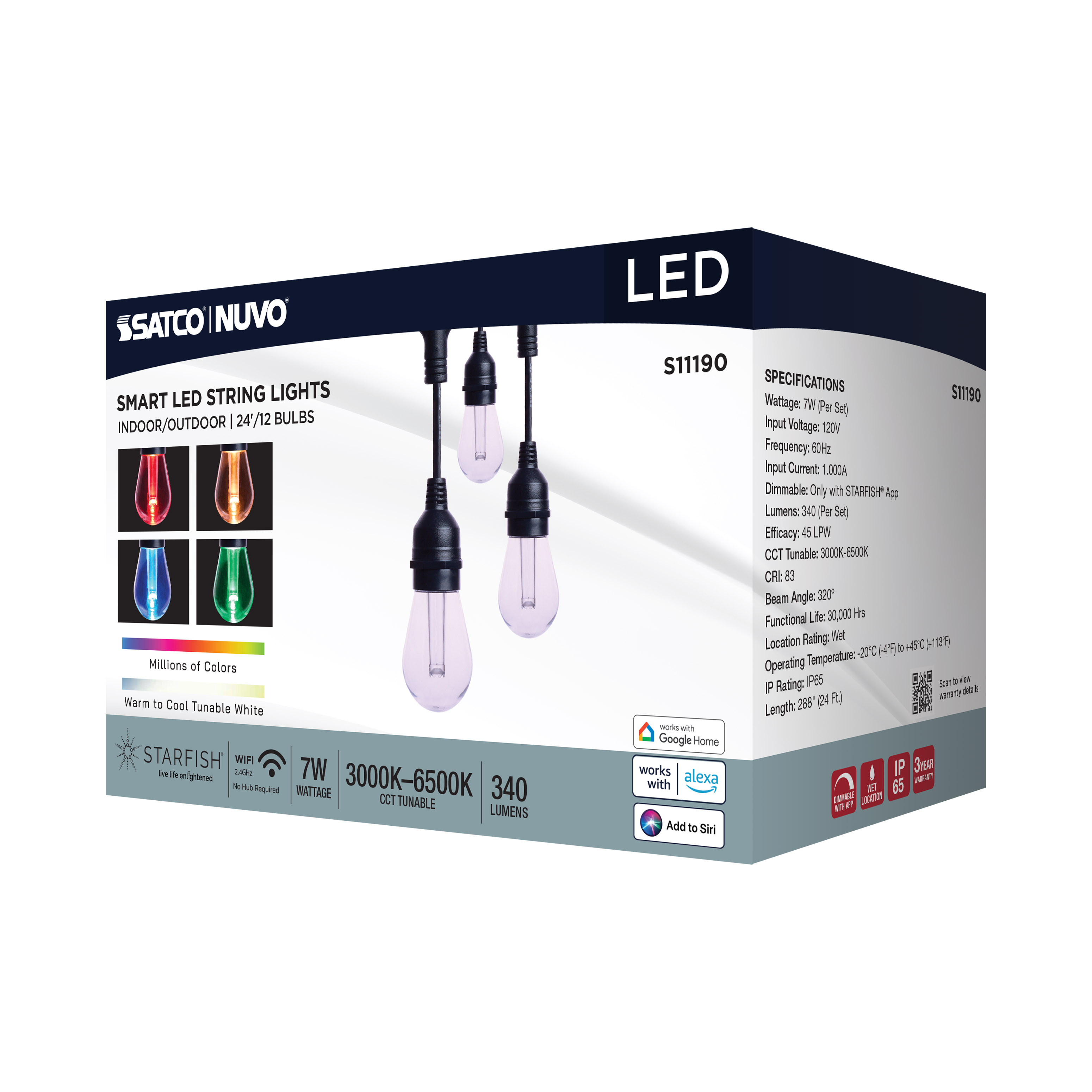 24FT/LED/SL/S14/SF/RGBTW/120V - S11190