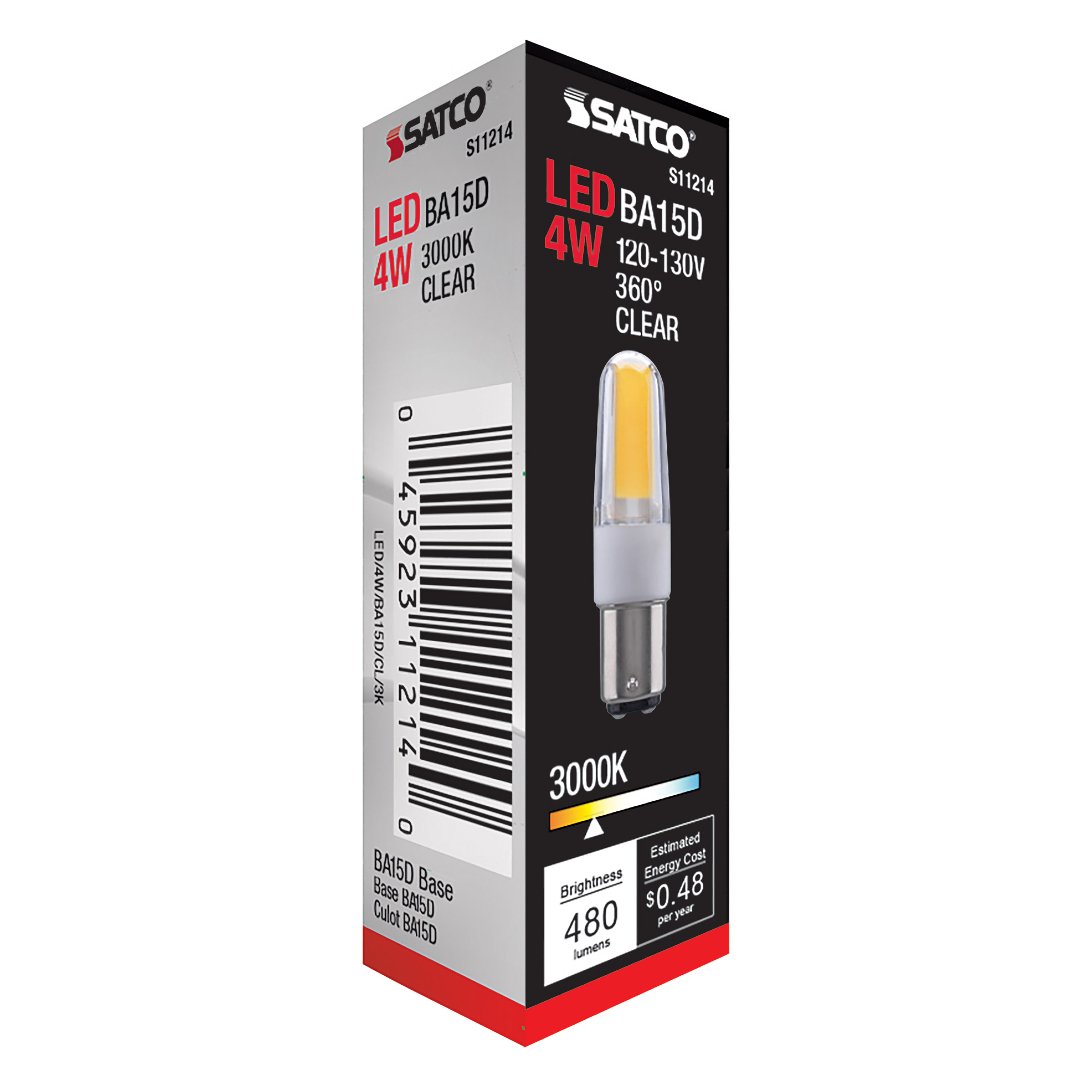 LED/4W/BA15D/CL/3K/120-130V - S11214