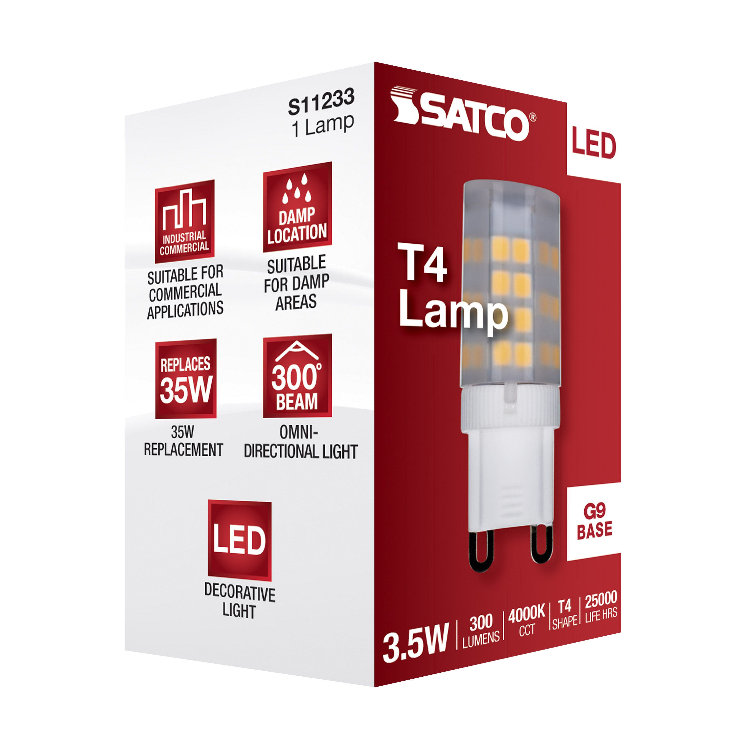 3.5W/LED/G9/840/FR/120V/ND - S11233