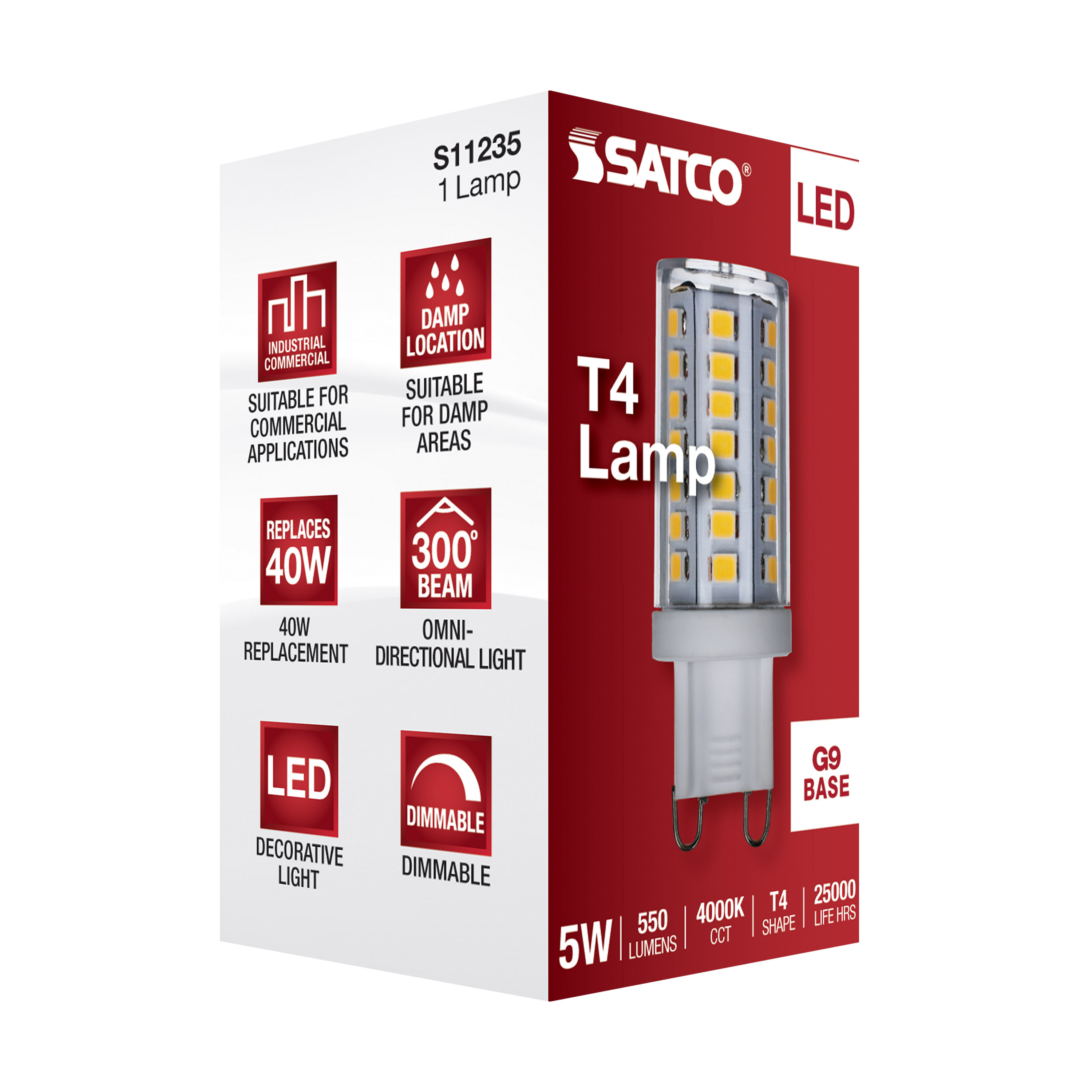 5W/LED/G9/840/CL/120V/DIM - S11235