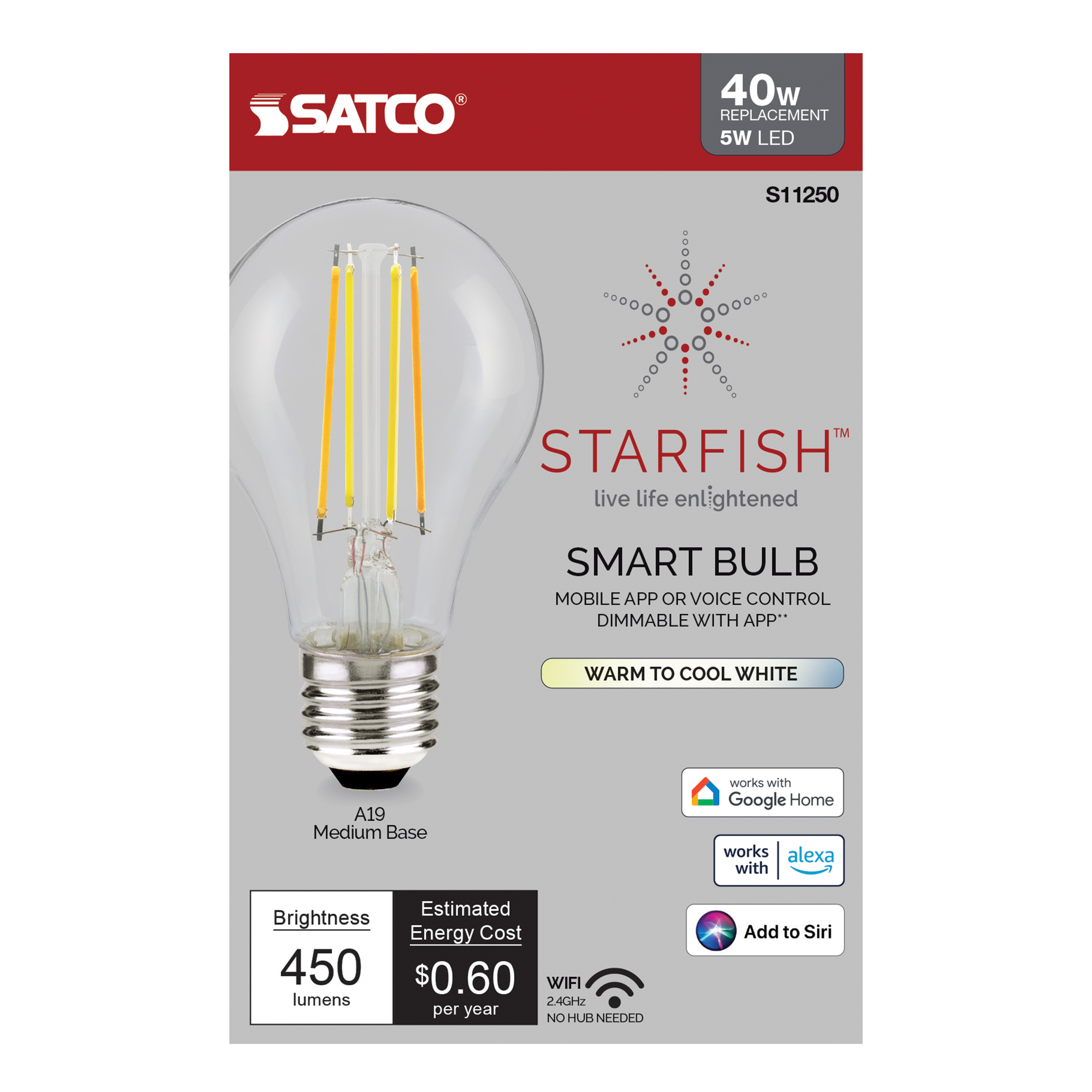 5A19/LED/TW/CL/SF - S11250