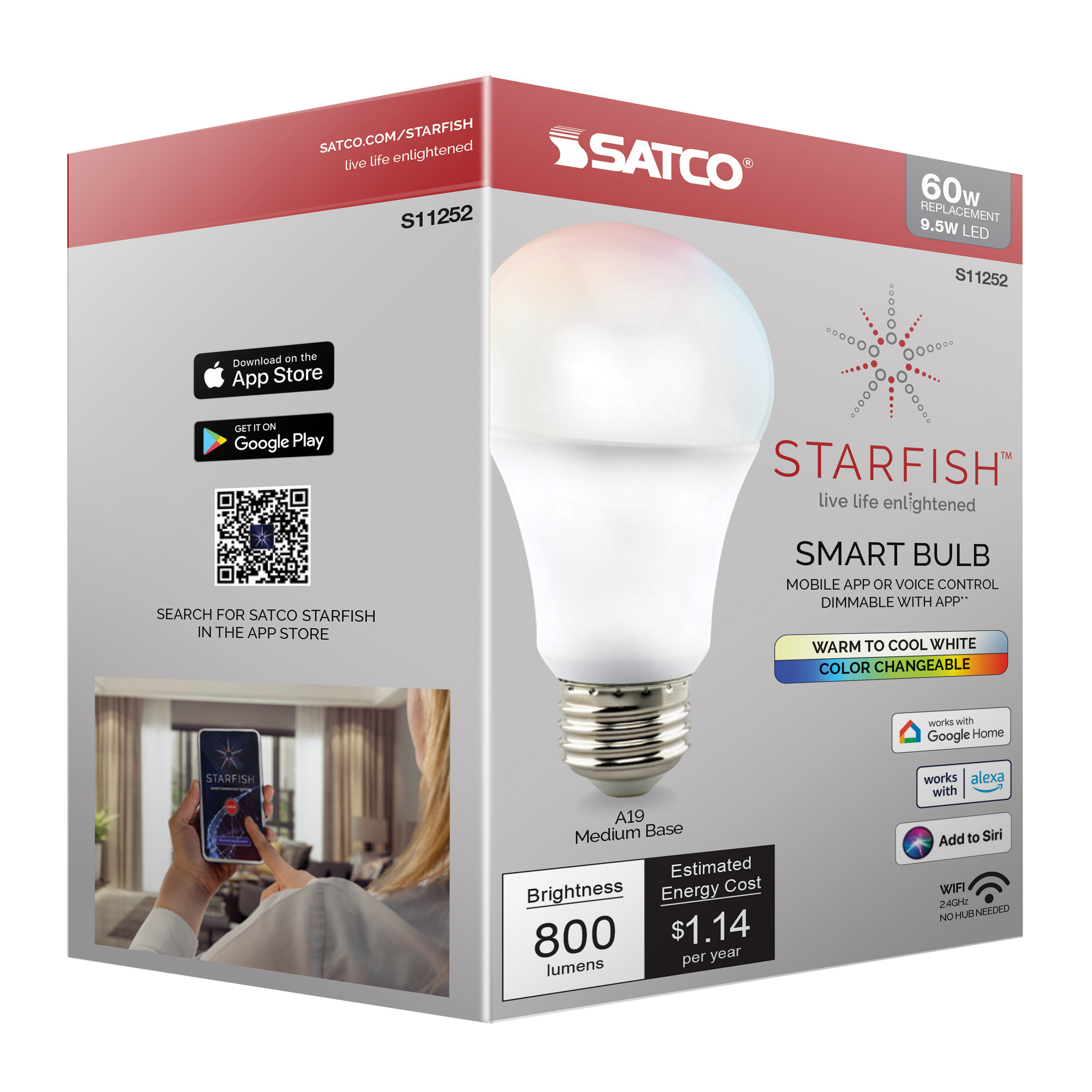9.5A19/LED/RGB/TW/SF - S11252