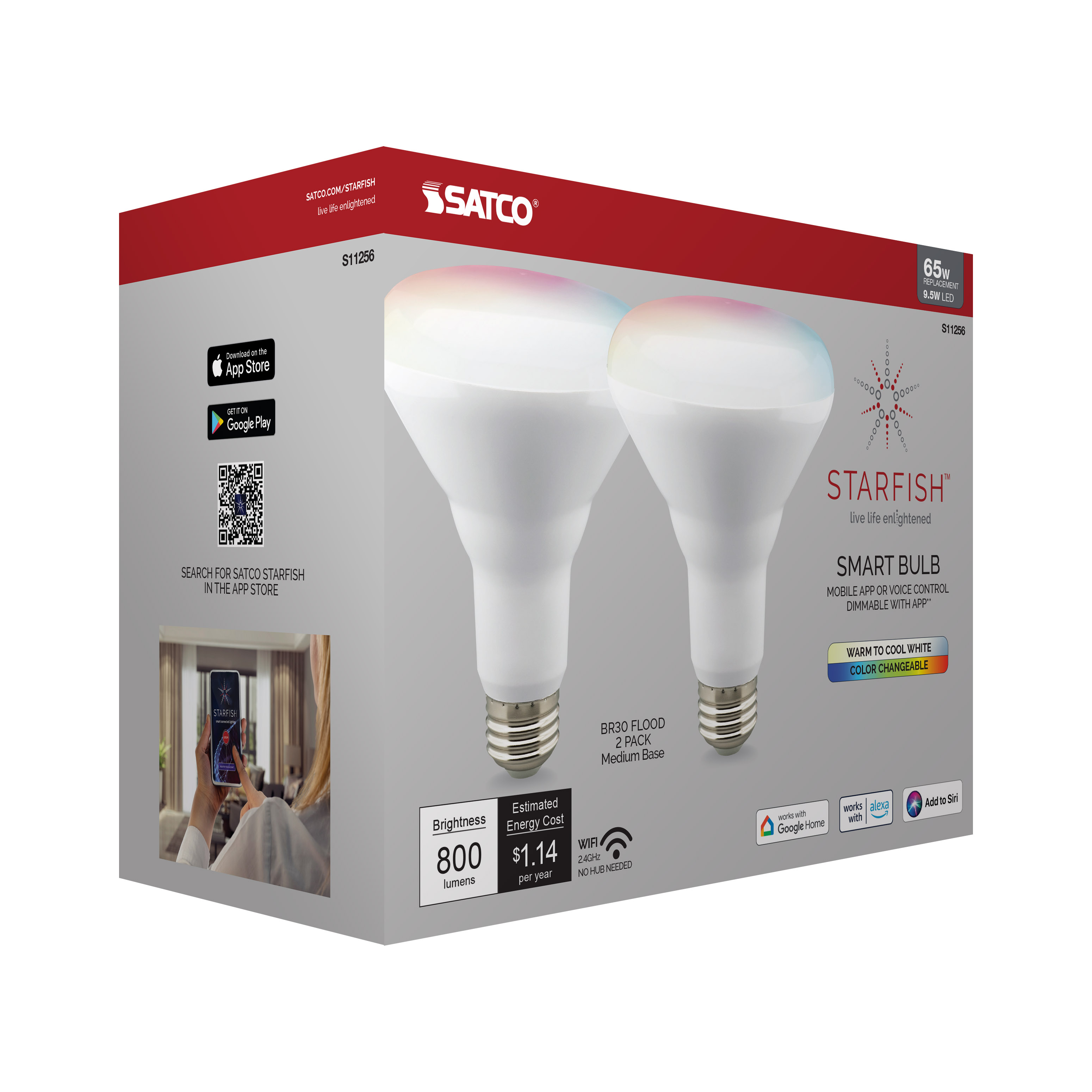 9.5BR30/LED/RGB/TW/SF/2PK - S11256