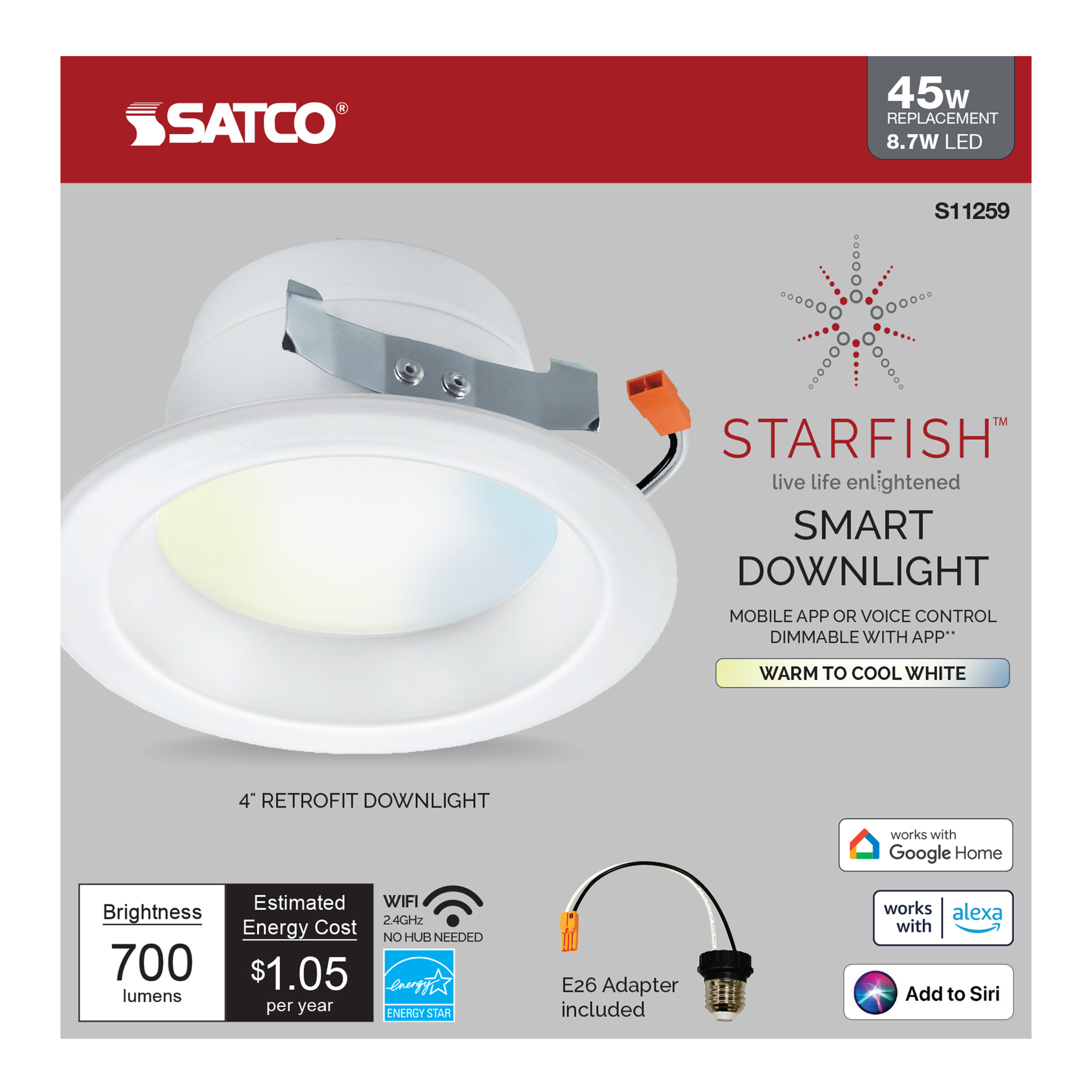 8.7W/LED/RDL/4/TW/T20/JA8/SF - S11259