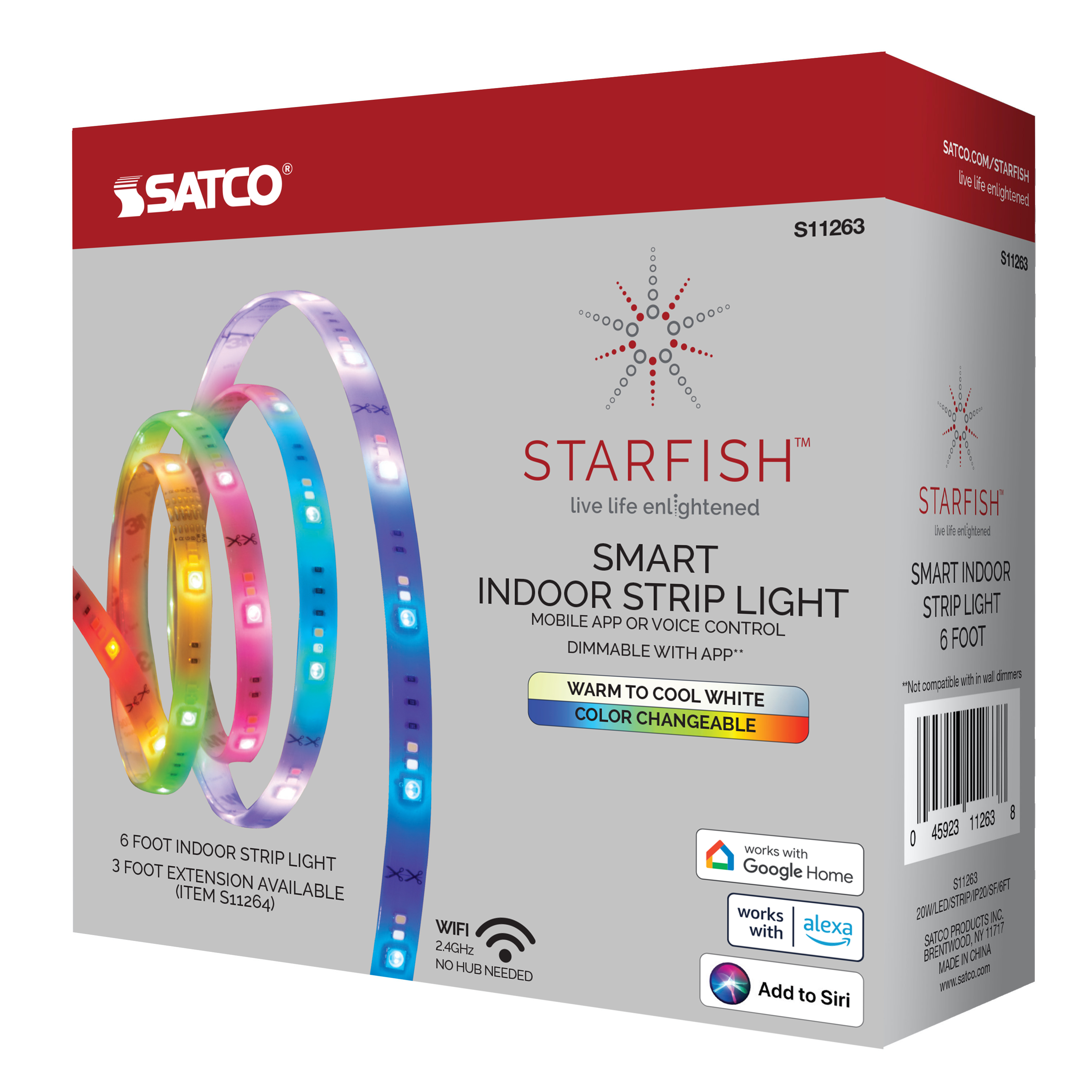 20W/LED/STRIP/IP20/SF/6FT - S11263