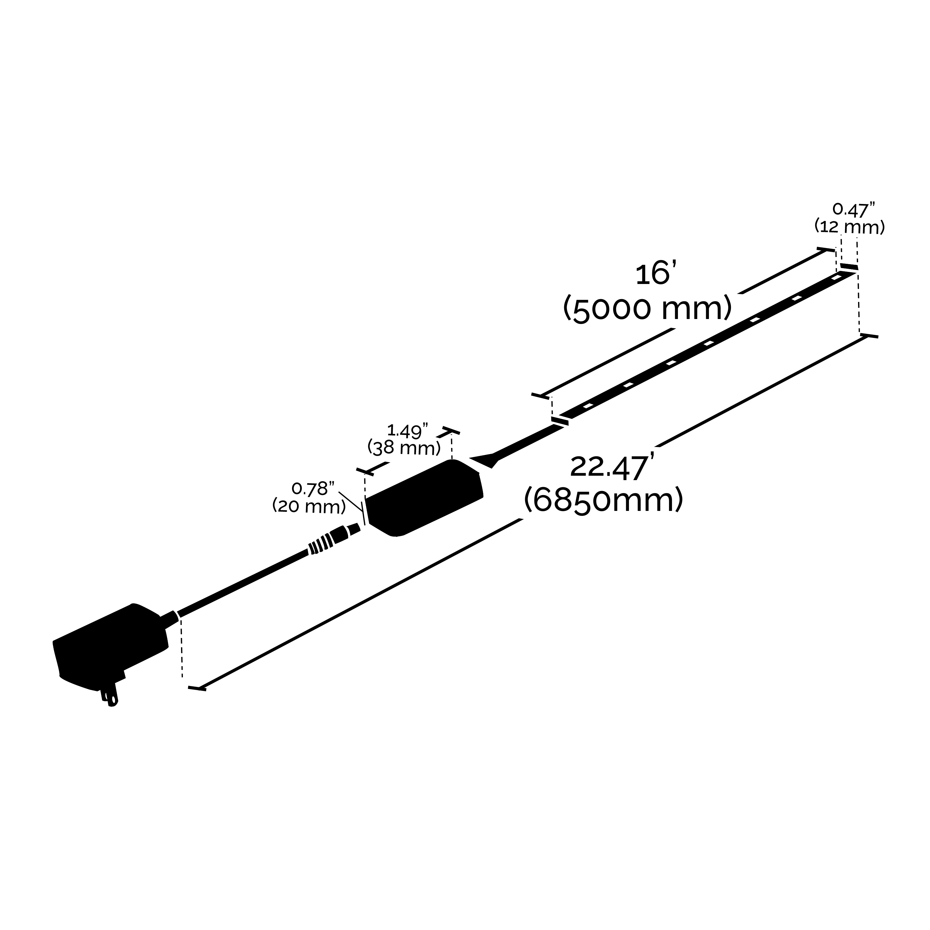 28W/LED/STRIP/IP65/SF/16FT - S11265
