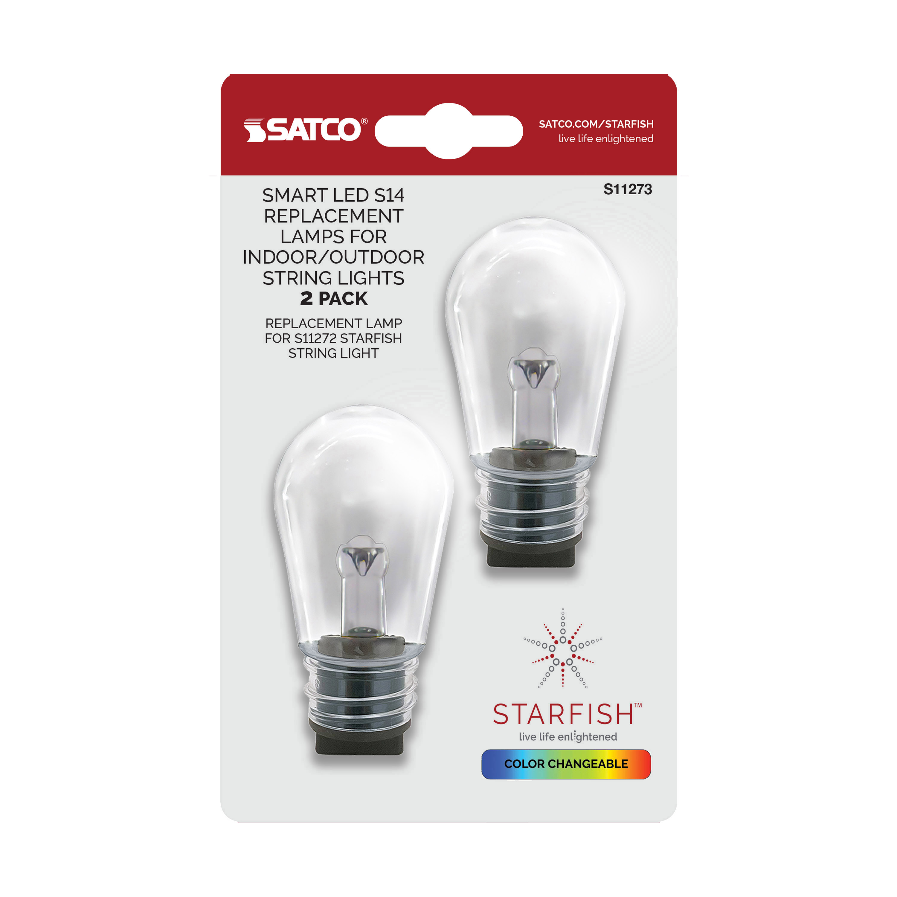 1S14/LED/RGBW/12V/SF/2PK - S11273