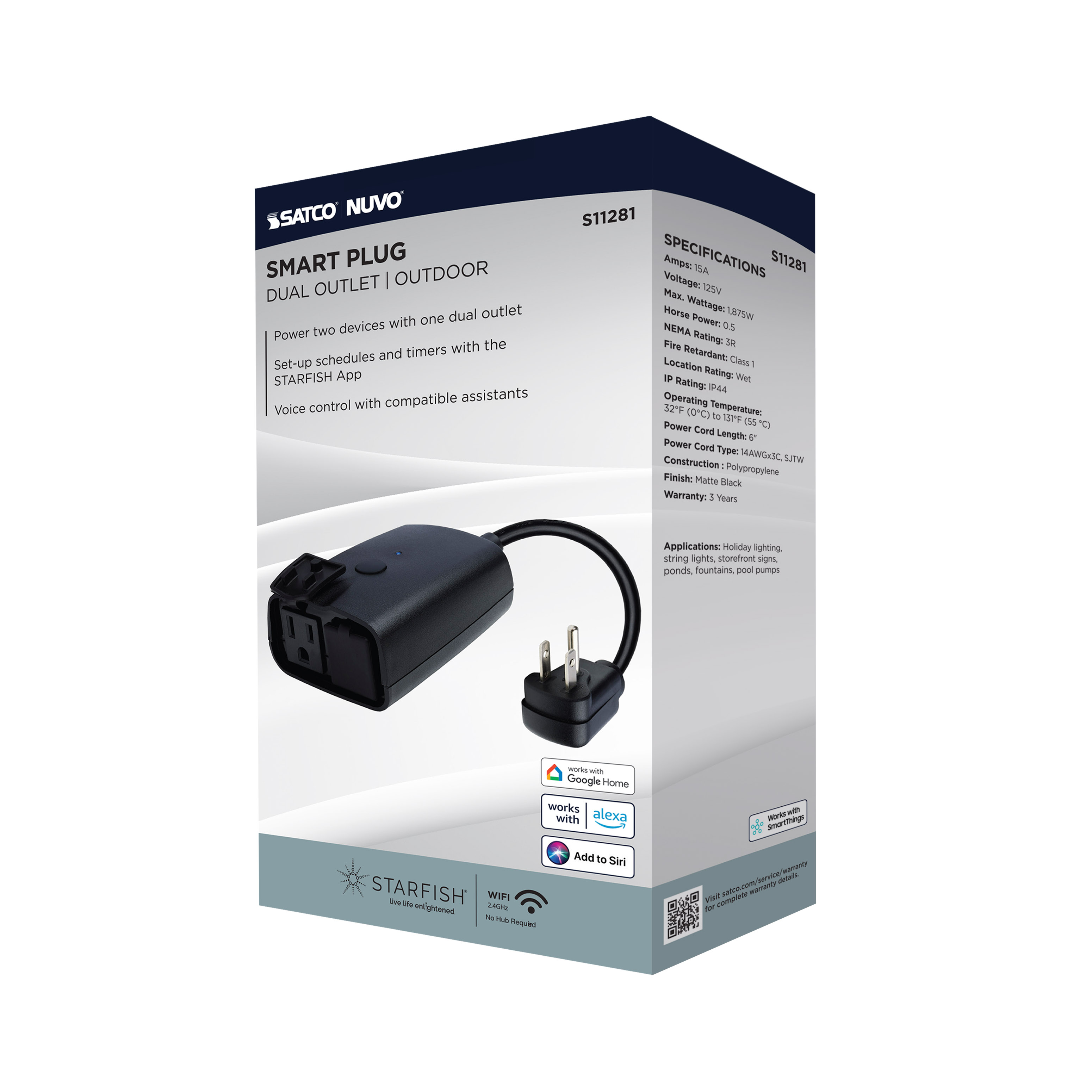 15A SMART OUTDOOR DUAL PLUG - S11281