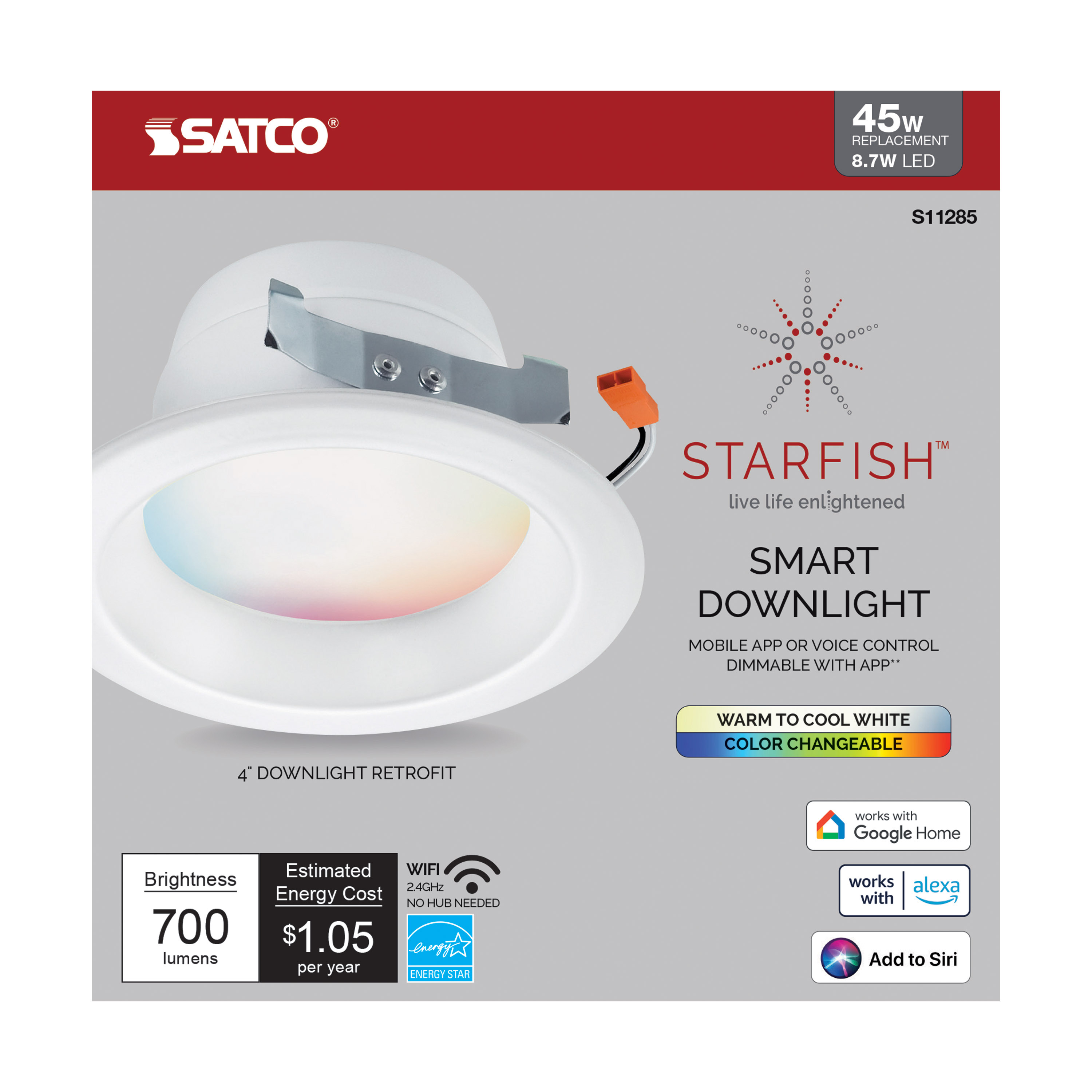 8.7W/LED/RDL/4/RGB/TW/T20/JA8/ - S11285