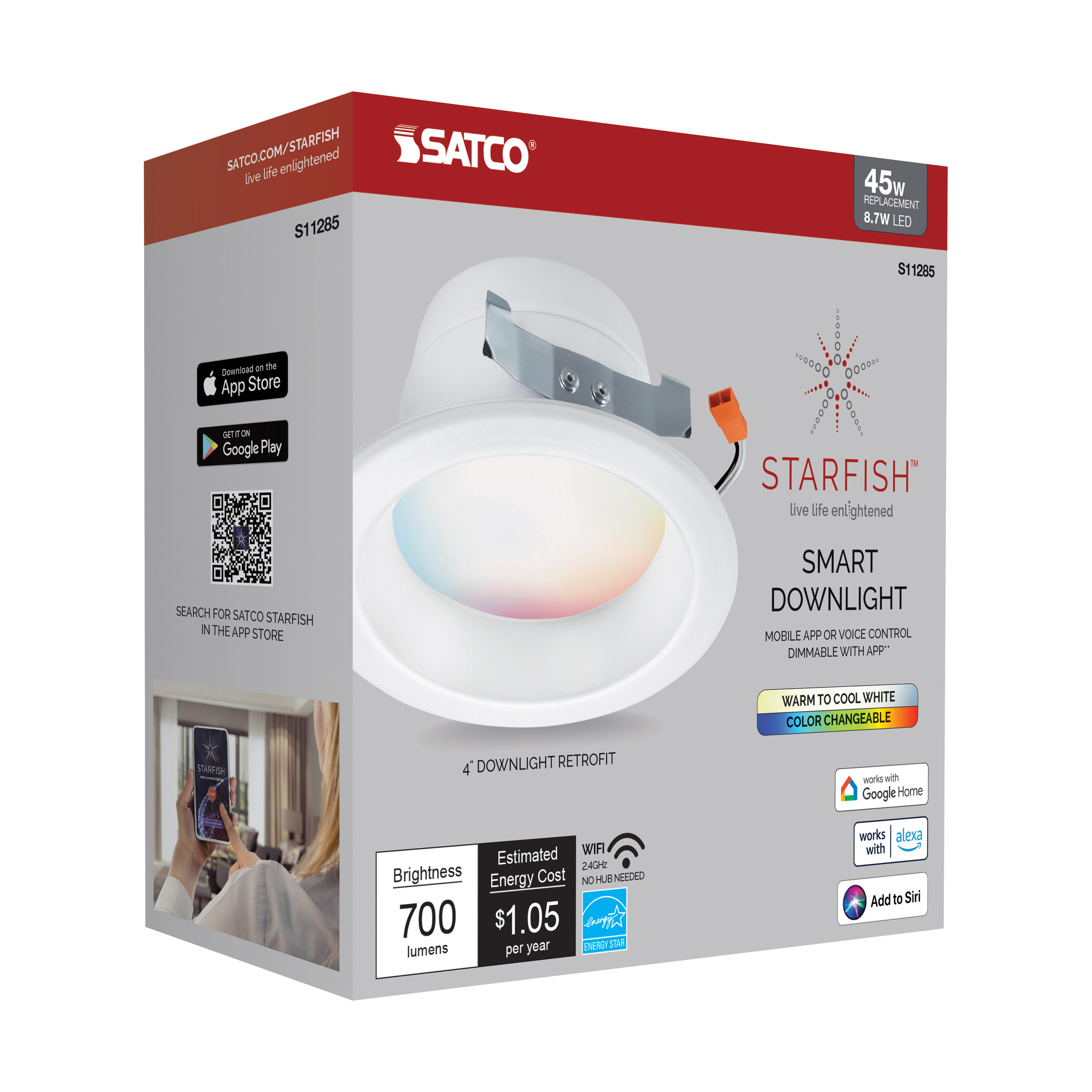 8.7W/LED/RDL/4/RGB/TW/T20/JA8/ - S11285