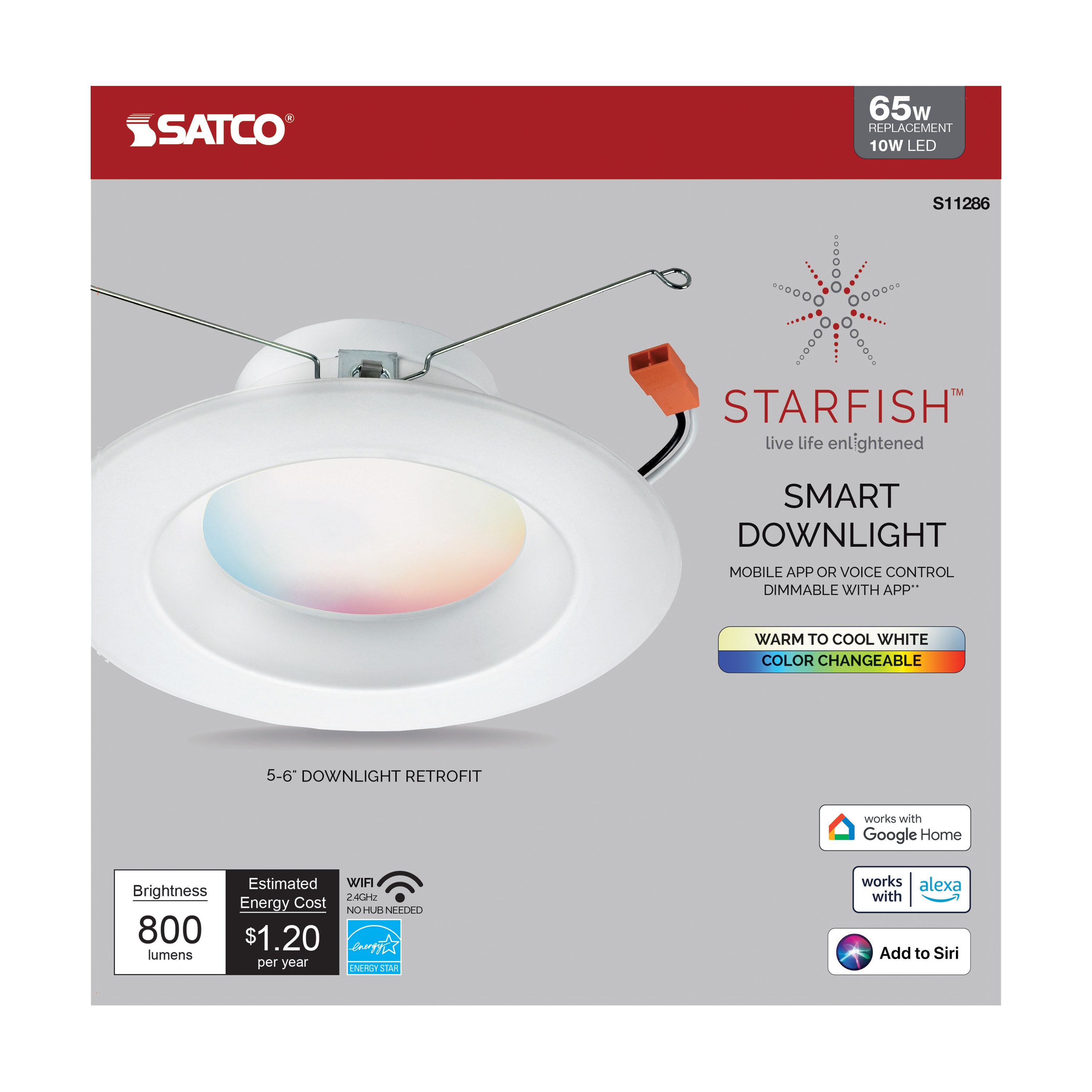 10W/LED/RDL/5-6/RGB/TW/T20/JA8 - S11286