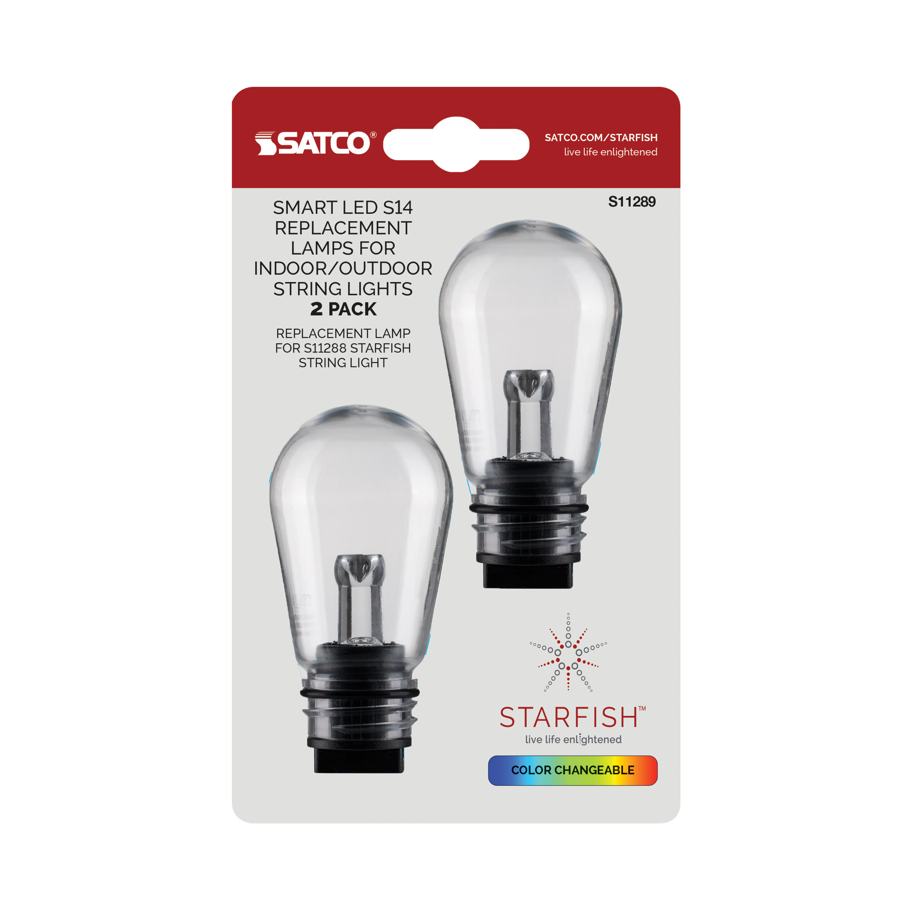 1S14/LED/RGBW/12V/SF/2PK - S11289