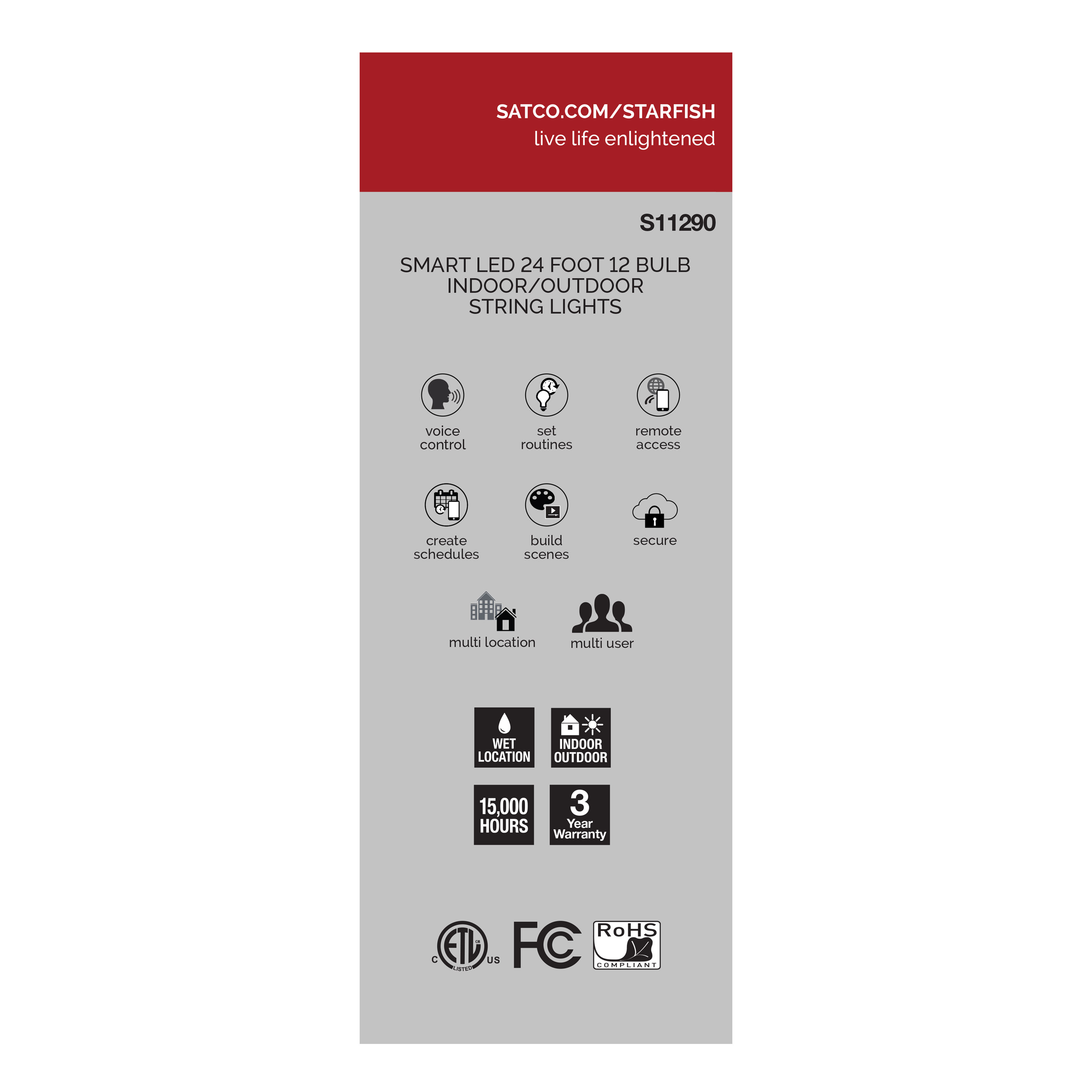 24FT/LED/SL/S14/SF/RGBW/12 - S11290