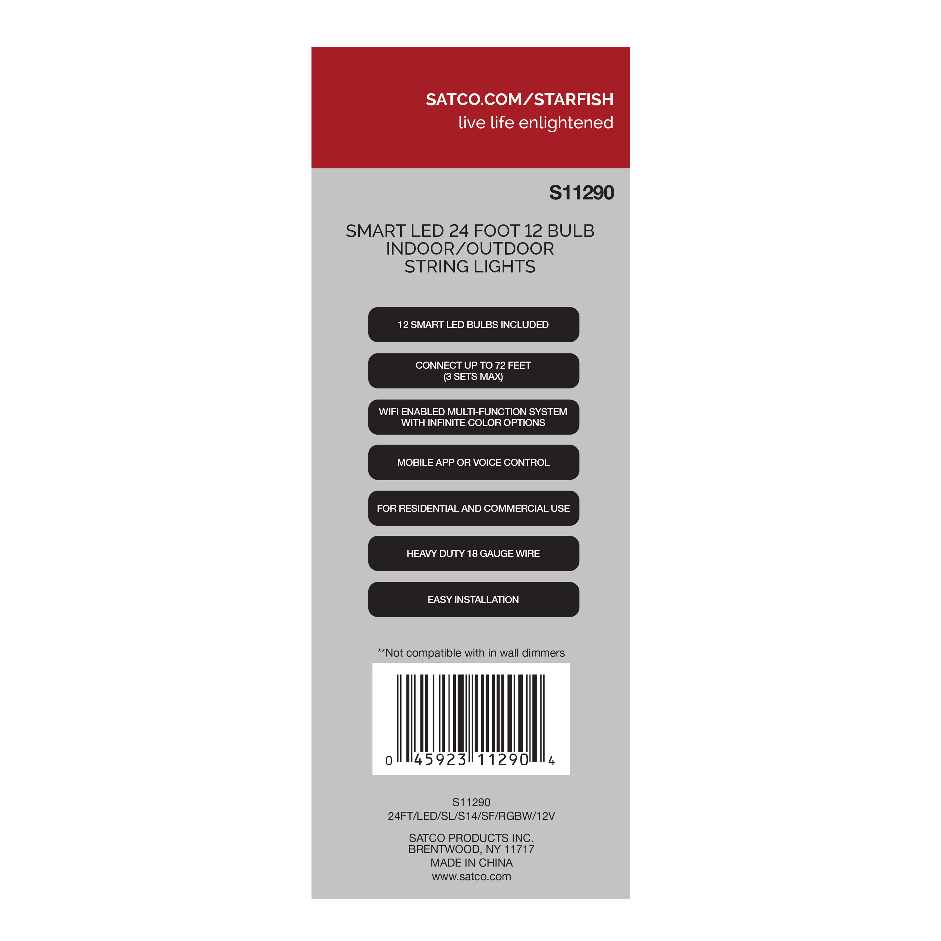 24FT/LED/SL/S14/SF/RGBW/12 - S11290