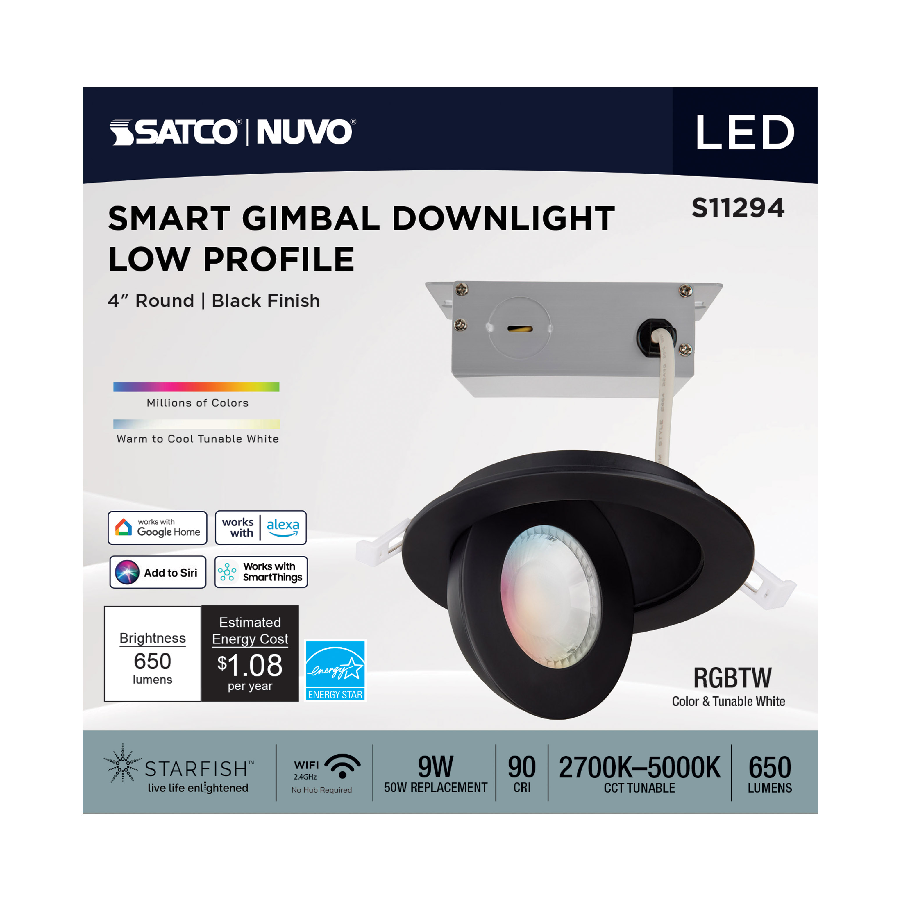 9WLED/GBL/4/RGBW/RND/BL - S11294