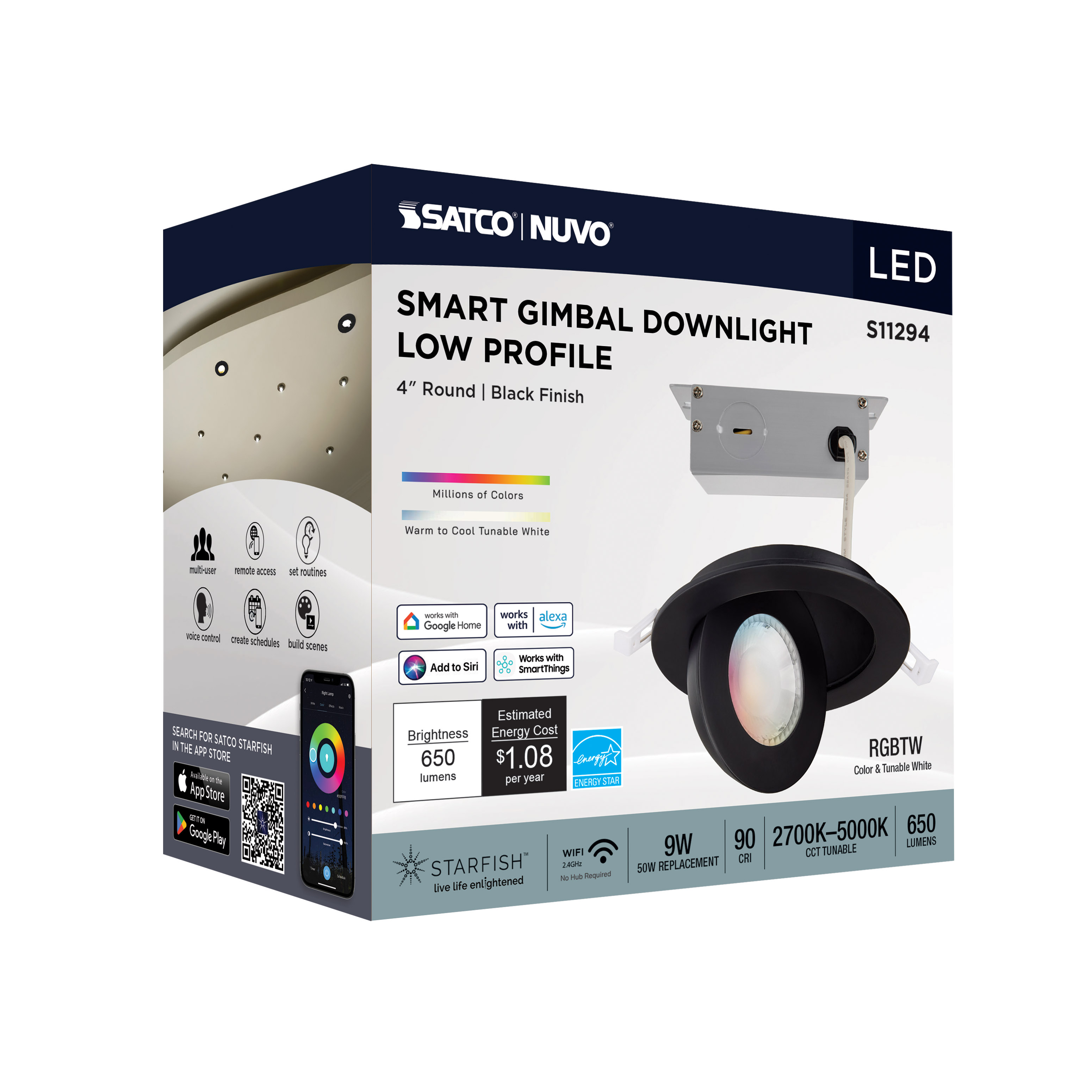 9WLED/GBL/4/RGBW/RND/BL - S11294