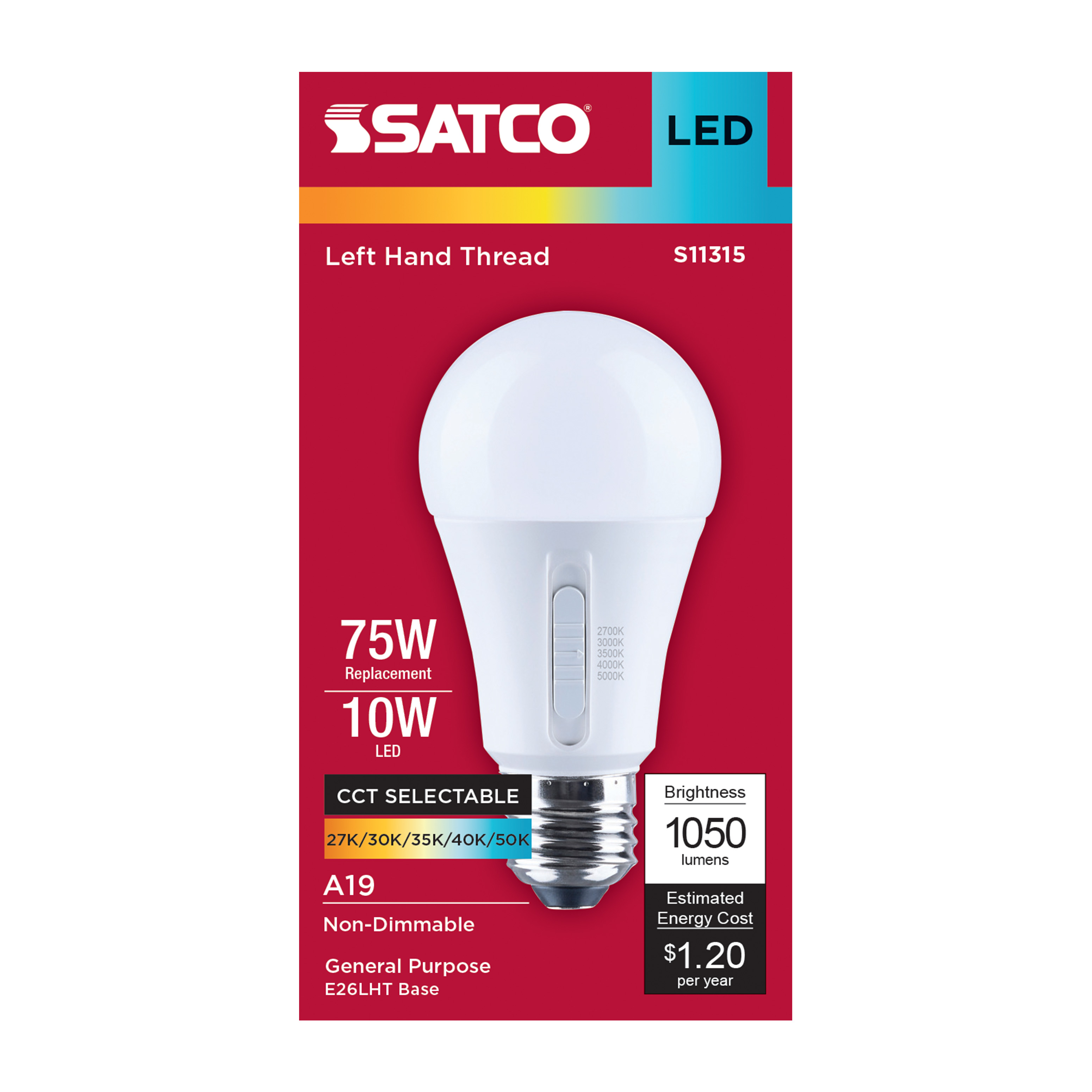 10WA19L/8CCT5/E26/P/ND/LHT/1PK - S11315